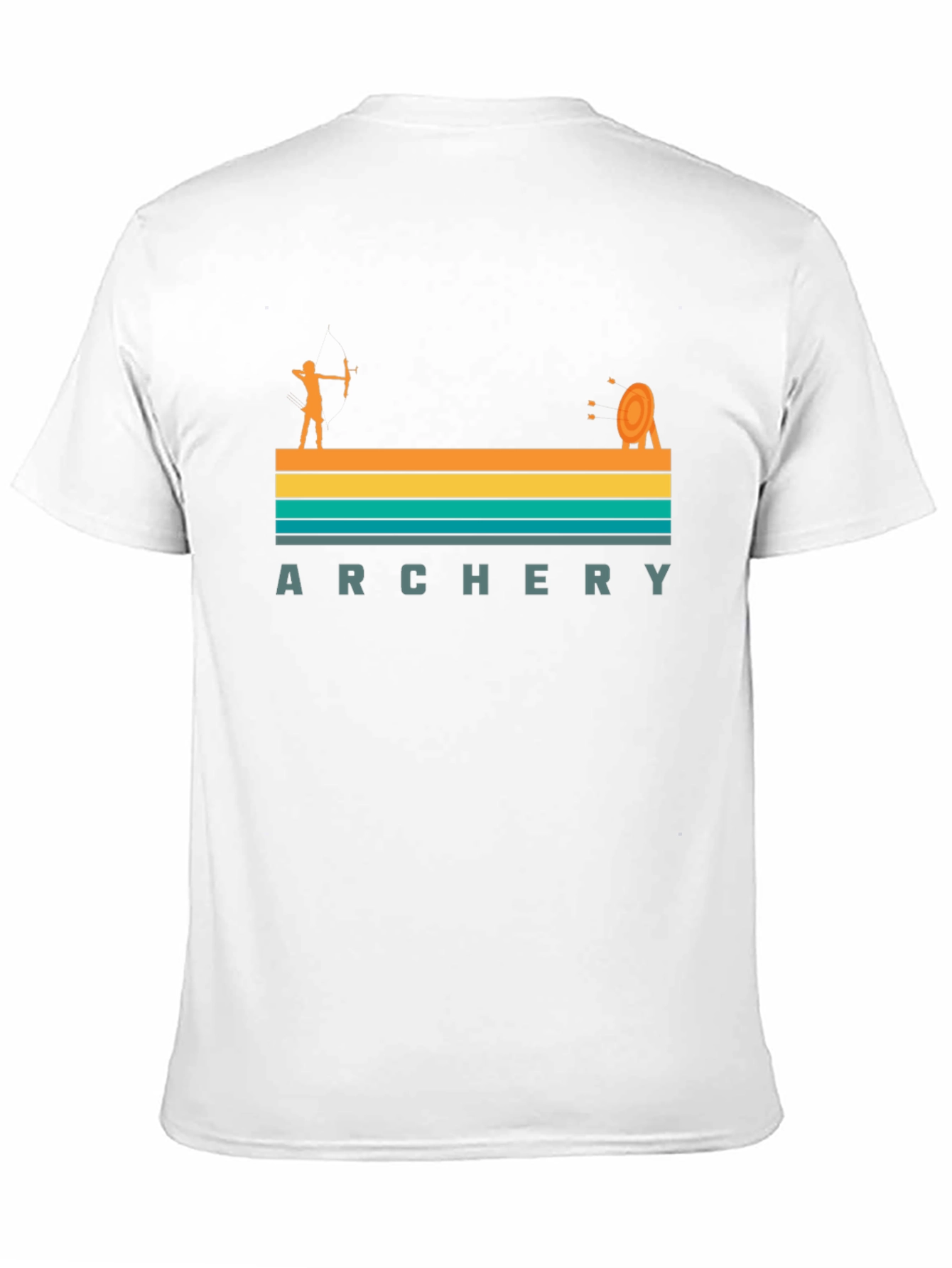 Archery Retro Style Graphic Tee - Black