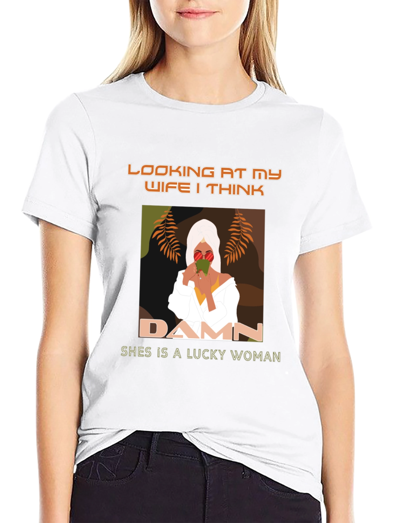 Lucky Wife Graphic Tee - Stylish Mens T-Shirt