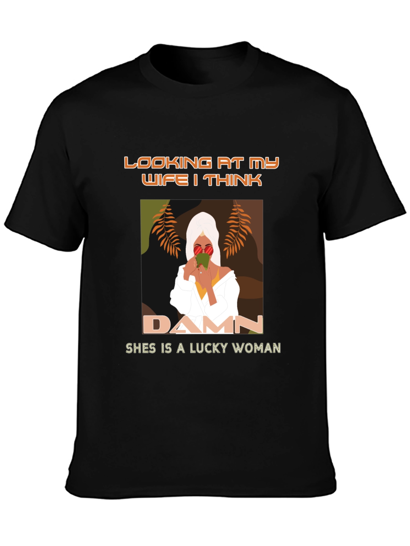 Lucky Wife Graphic Tee - Stylish Mens T-Shirt