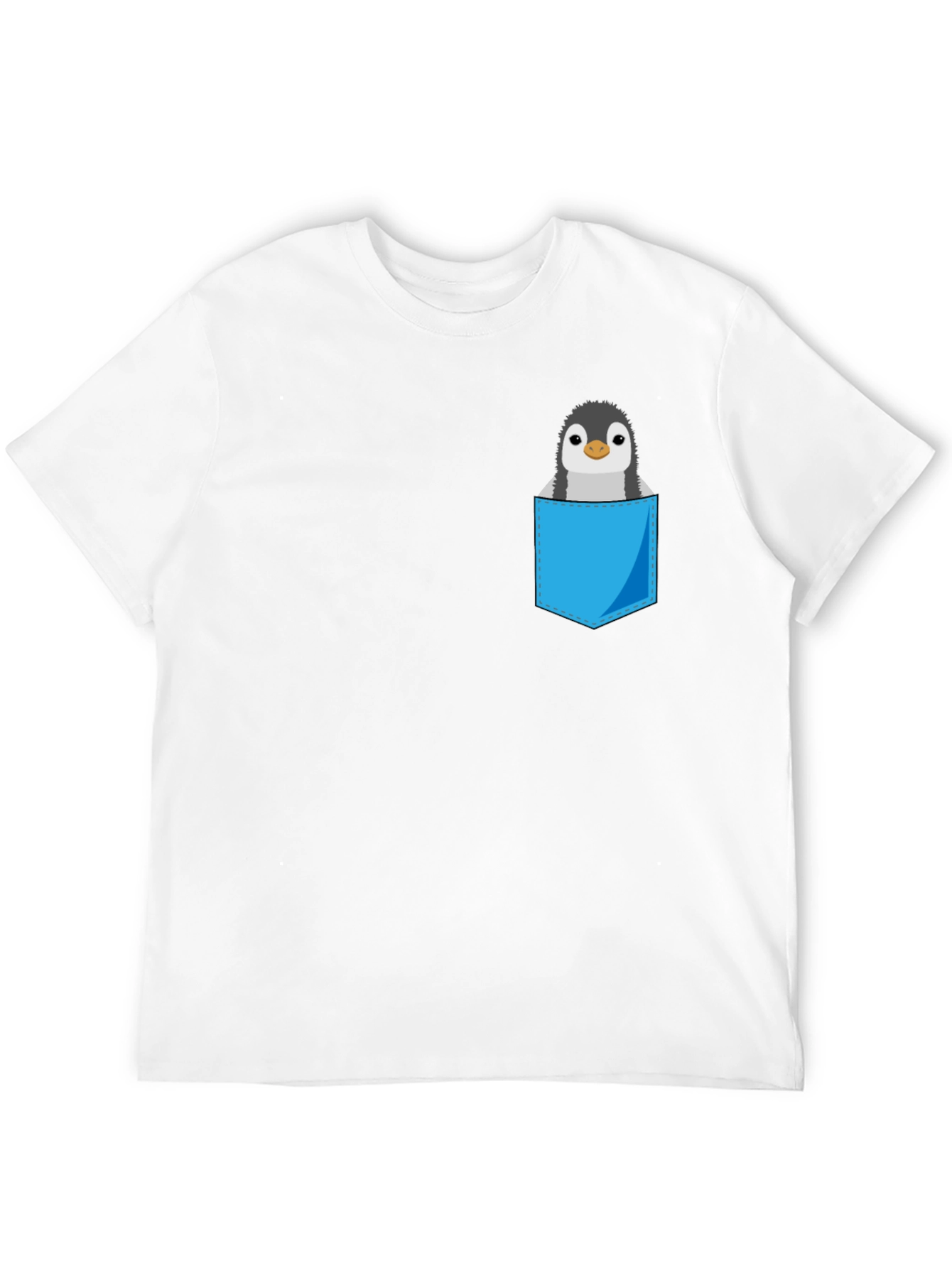 Pocket Penguin Graphic Tee - Soft Cotton Blend