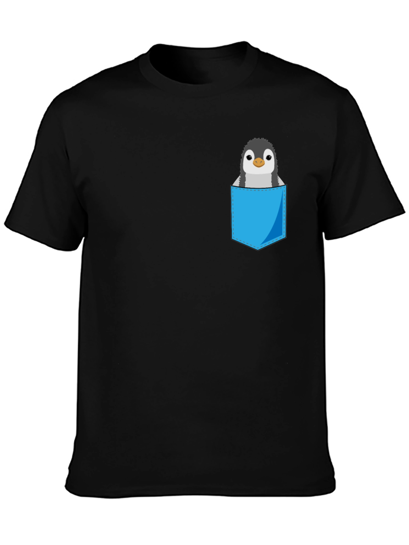Pocket Penguin Graphic Tee - Soft Cotton Blend
