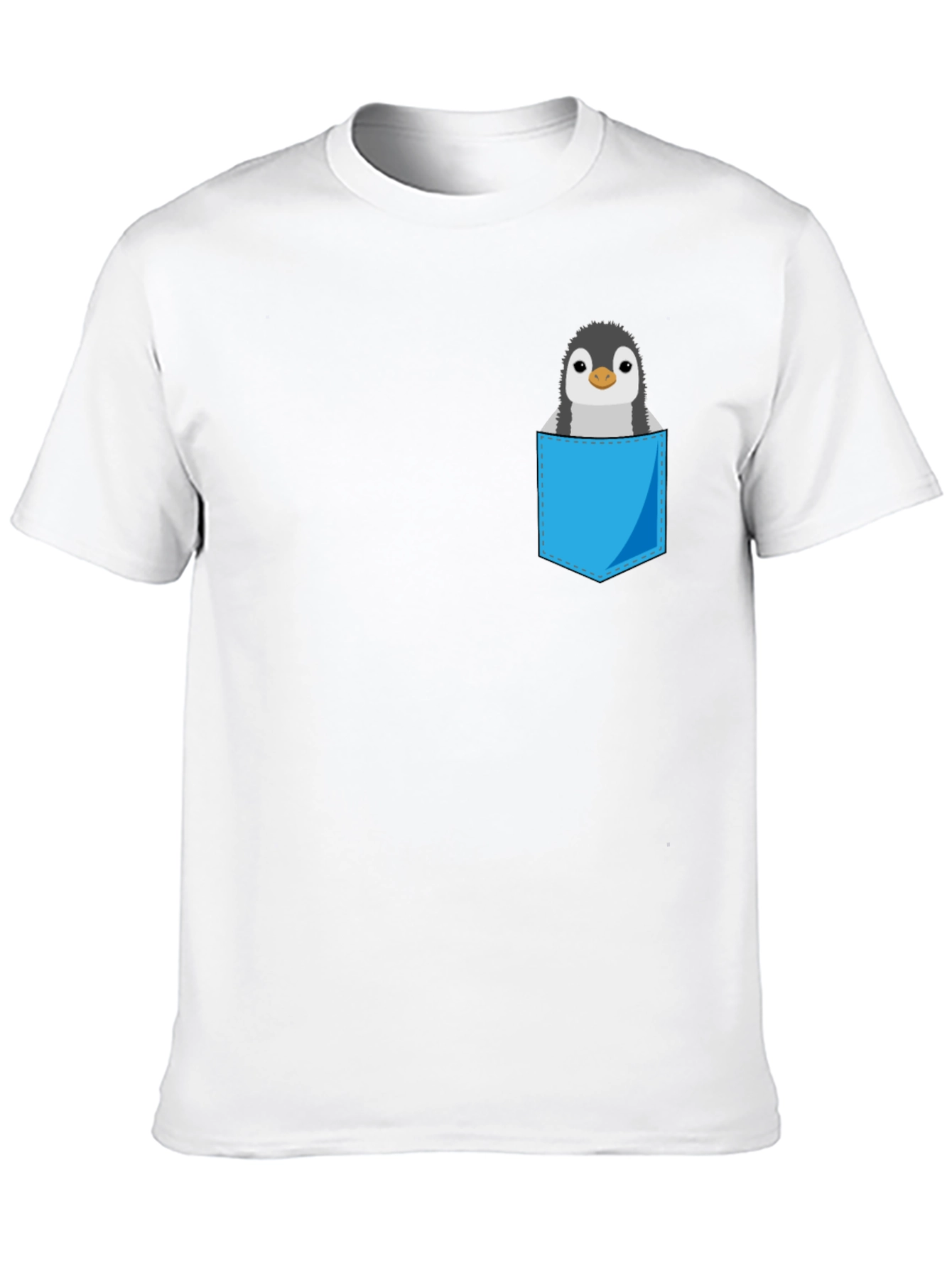 Pocket Penguin Graphic Tee - Soft Cotton Blend