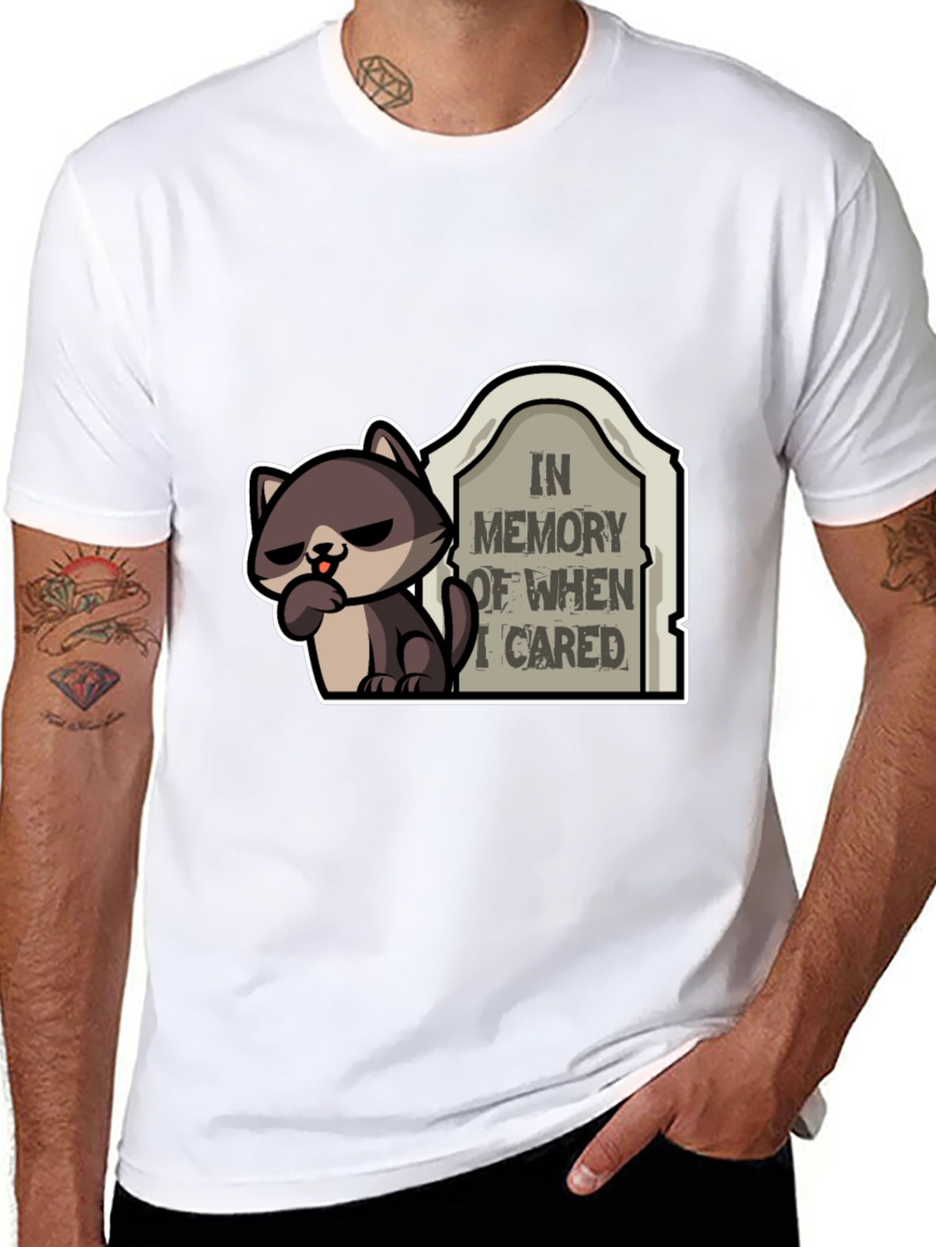 Funny In Memory of When I Cared T-Shirt