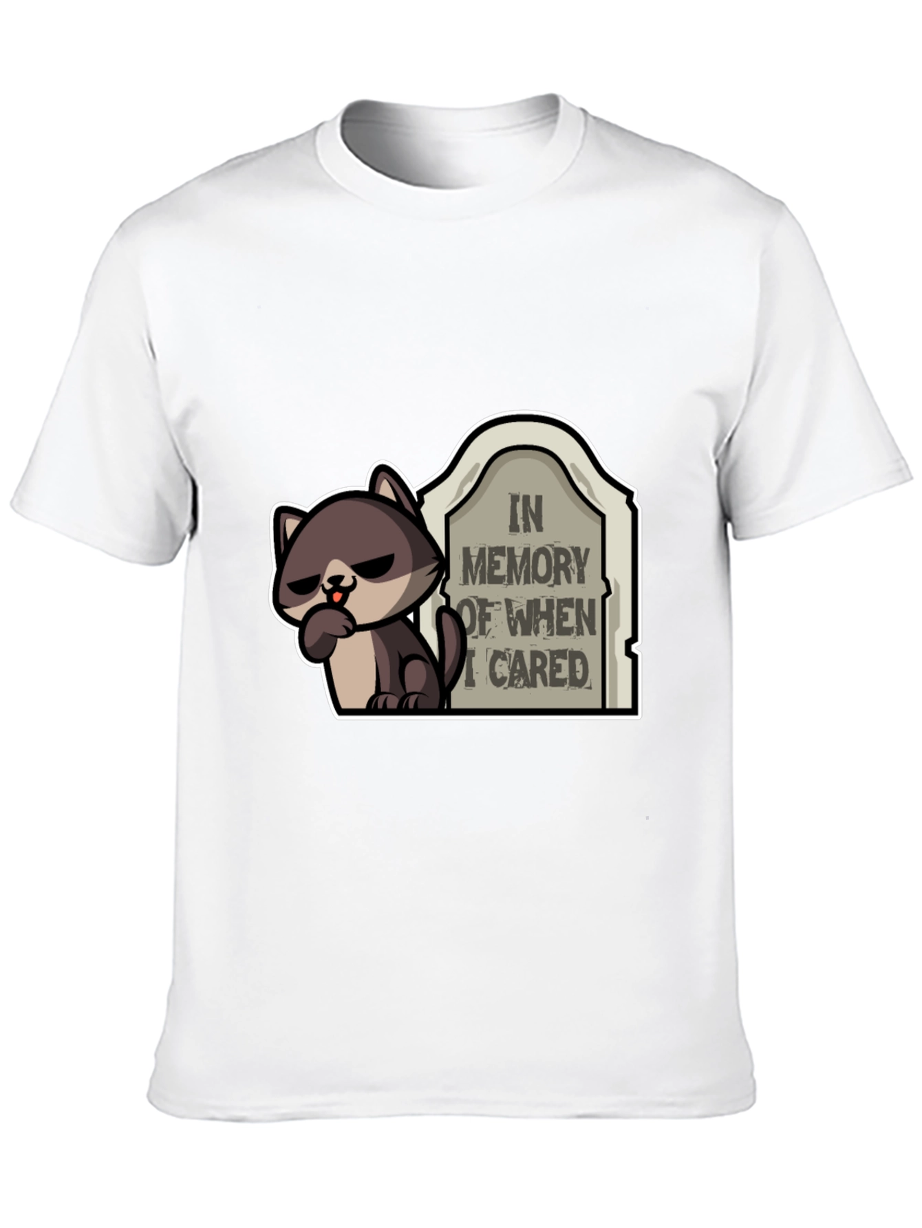 Funny In Memory of When I Cared T-Shirt