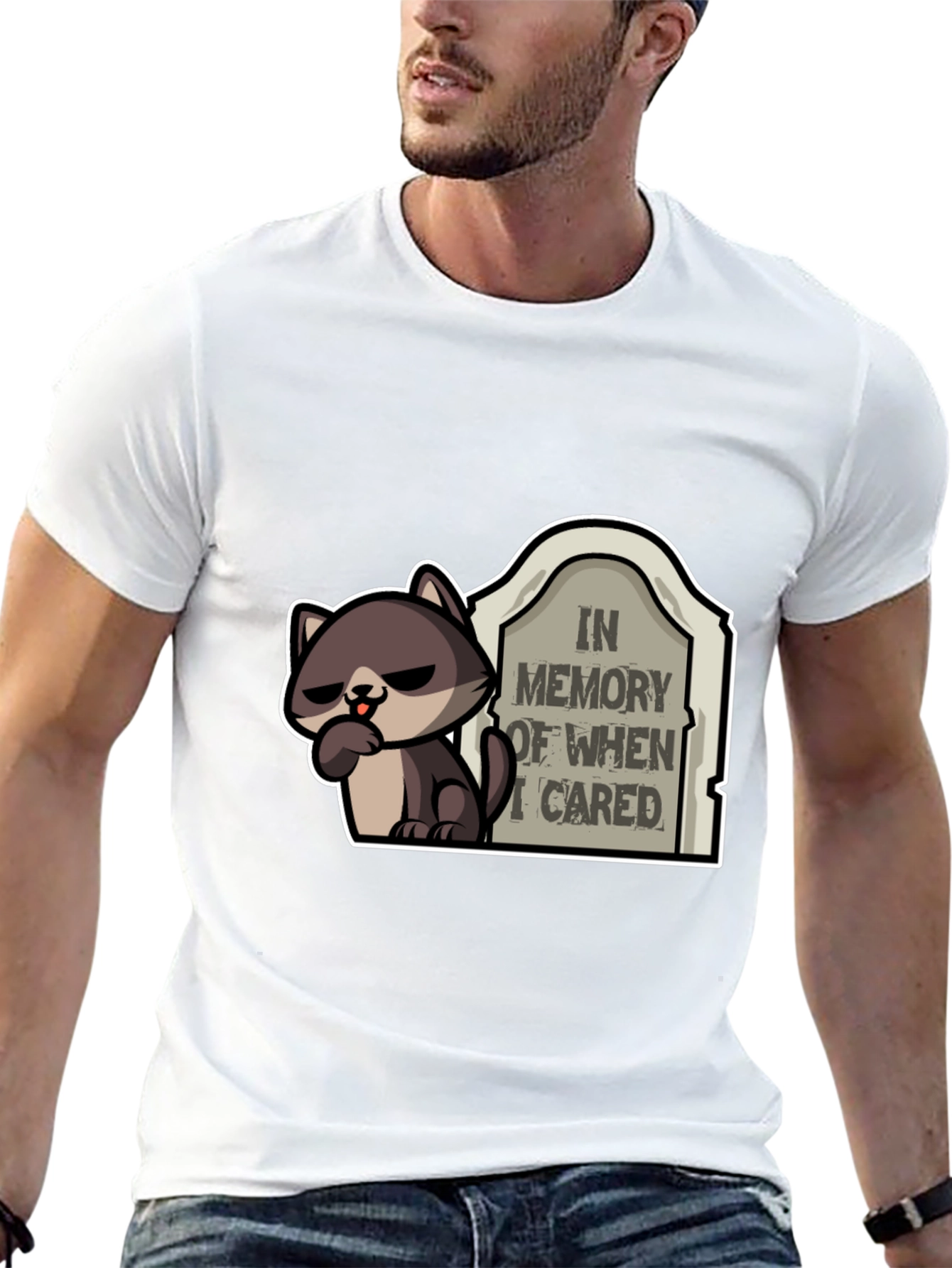 Funny In Memory of When I Cared T-Shirt