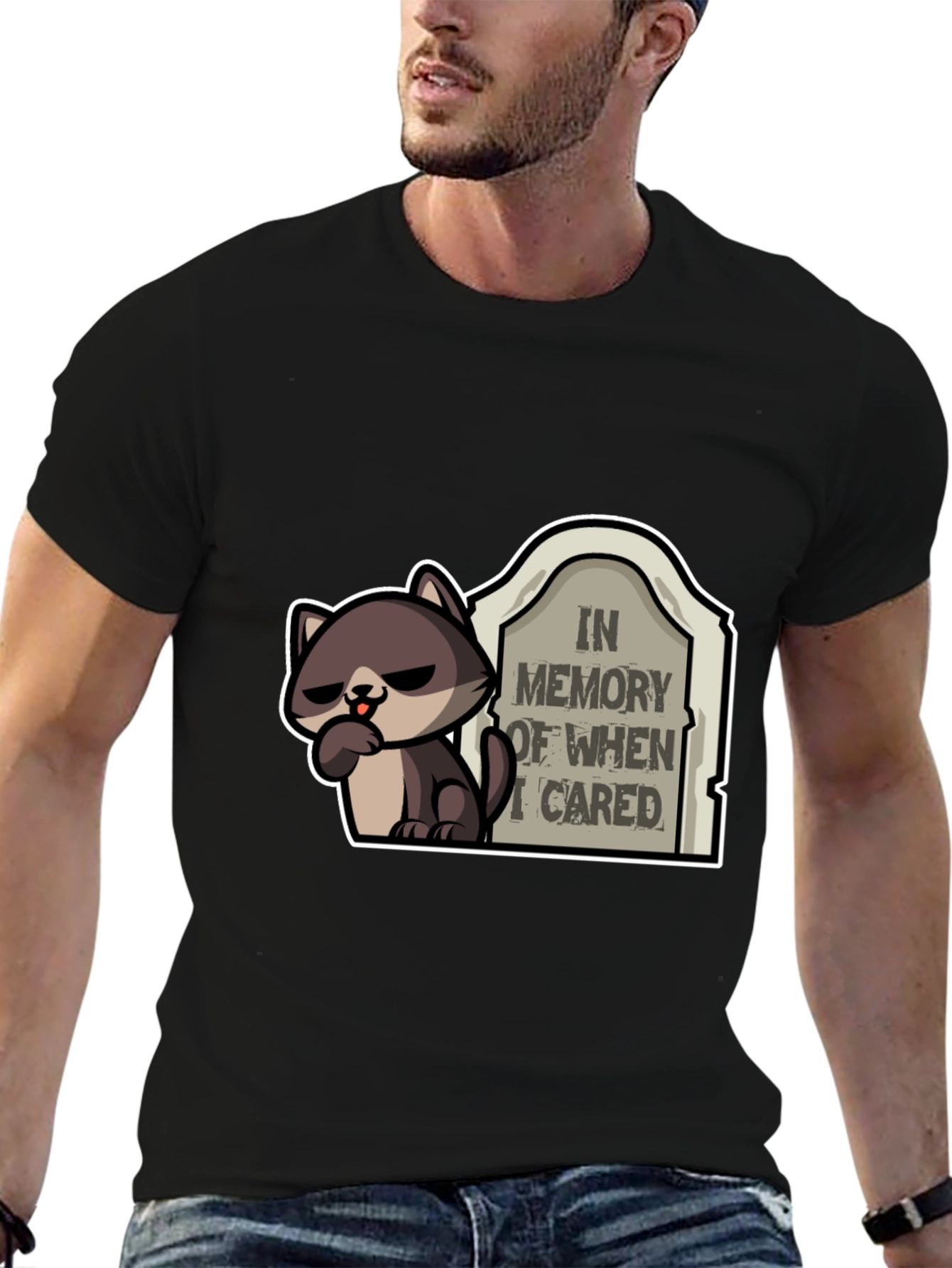 Funny In Memory of When I Cared T-Shirt