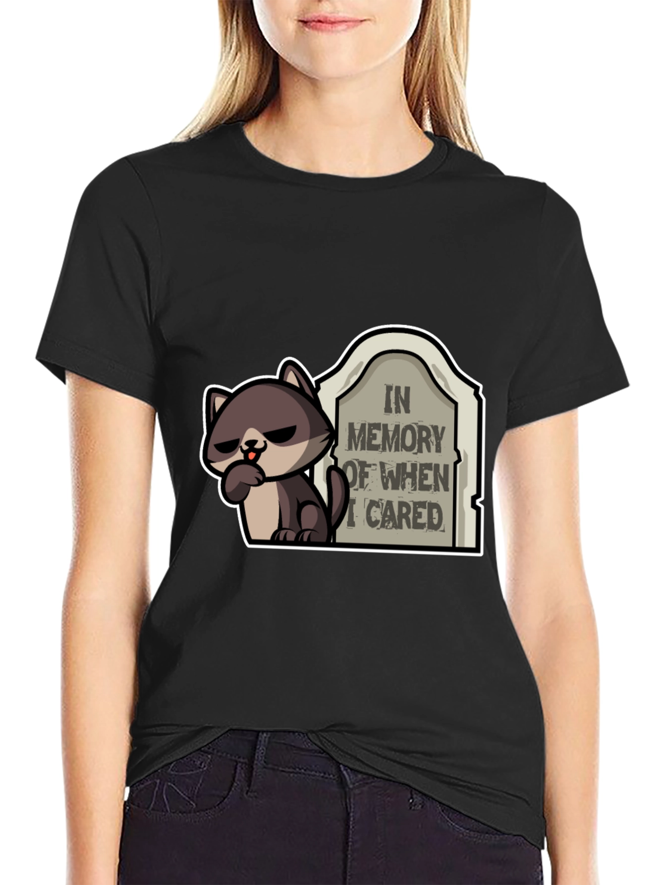 Funny In Memory of When I Cared T-Shirt