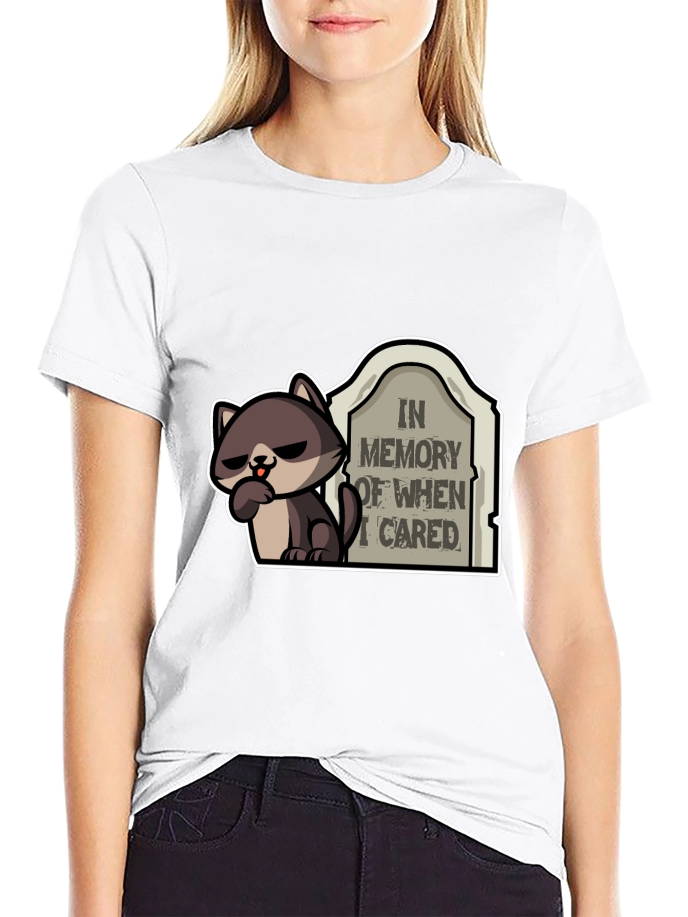 Funny In Memory of When I Cared T-Shirt