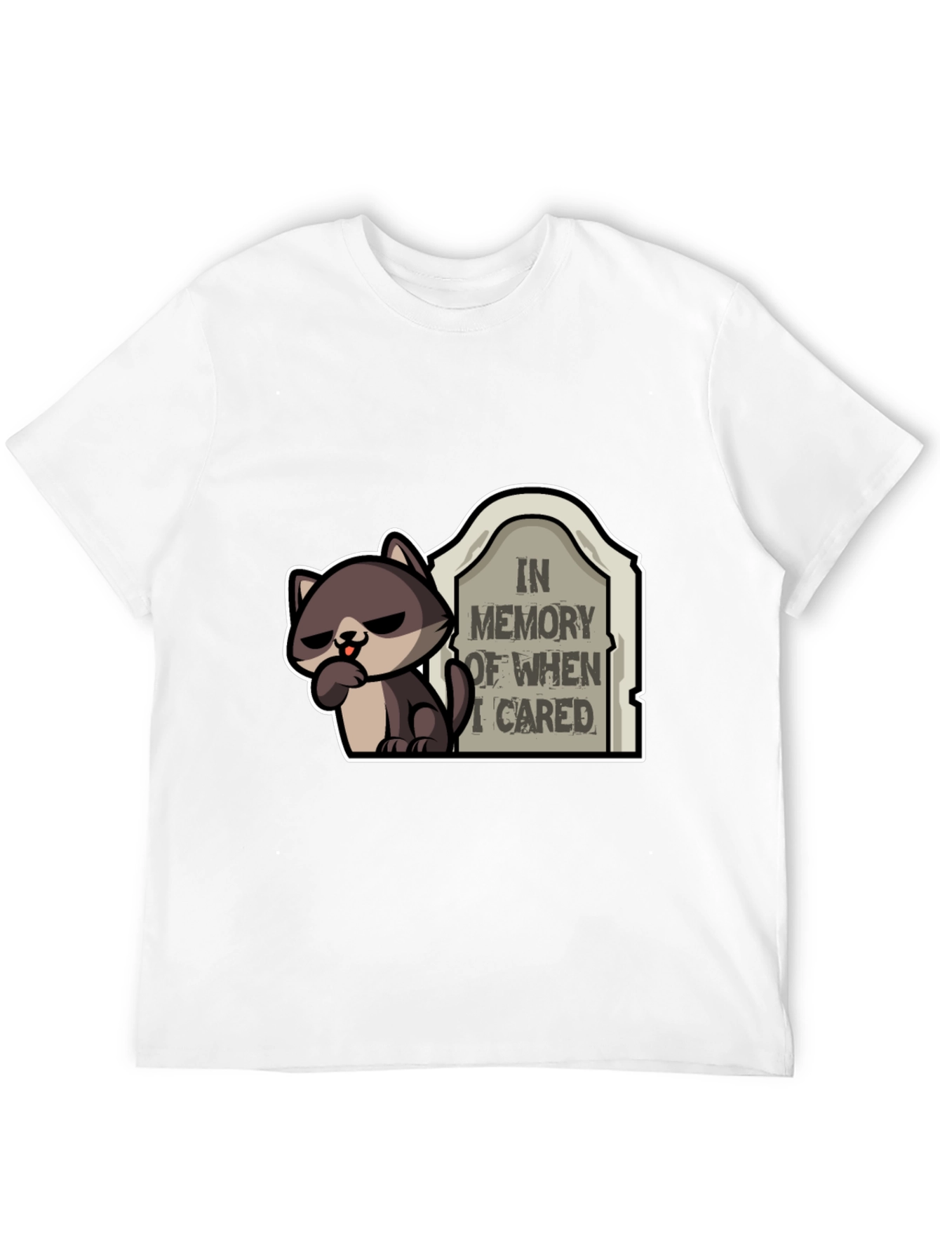 Funny In Memory of When I Cared T-Shirt