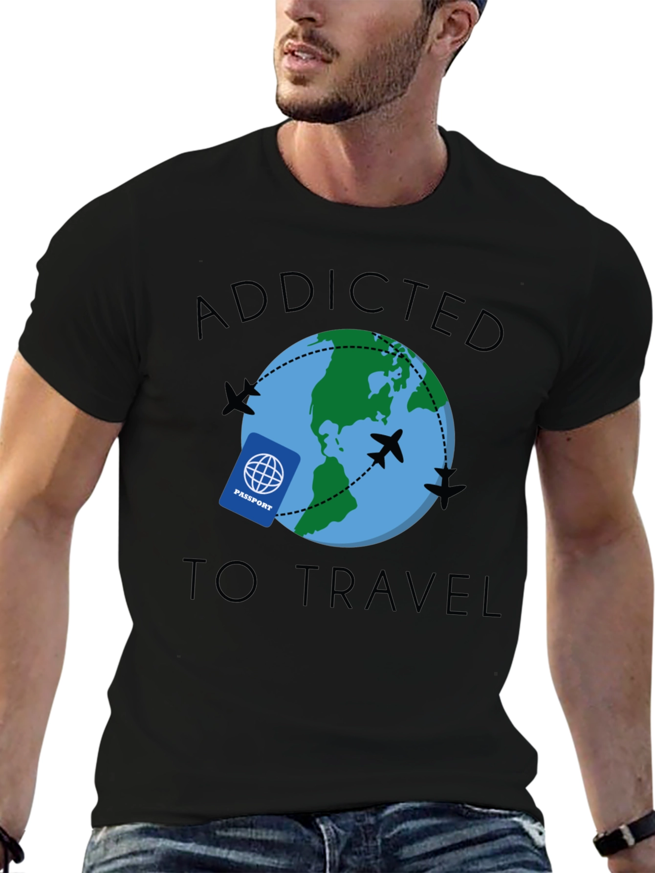 Addicted to Travel Graphic T-Shirt