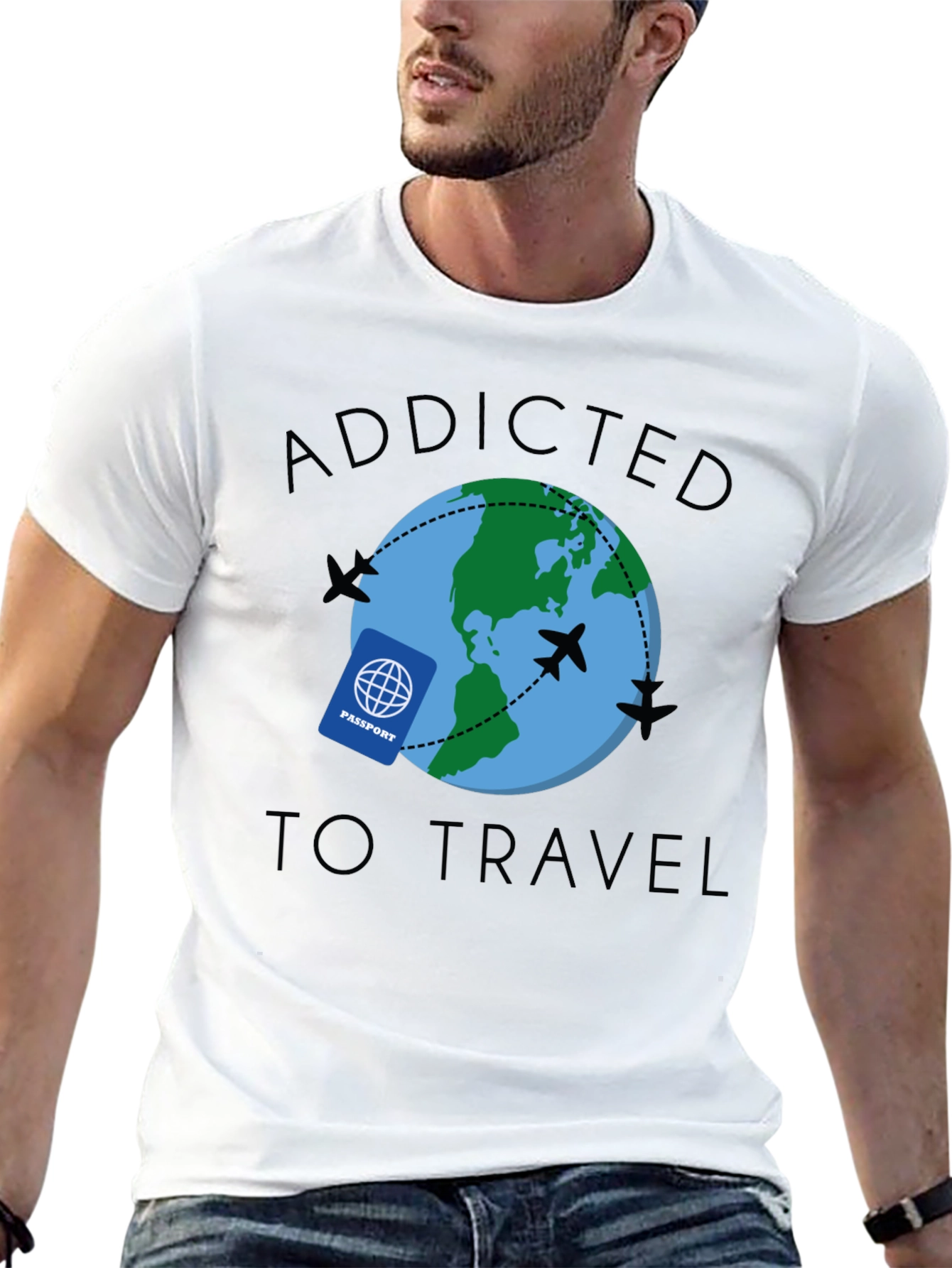 Addicted to Travel Graphic T-Shirt