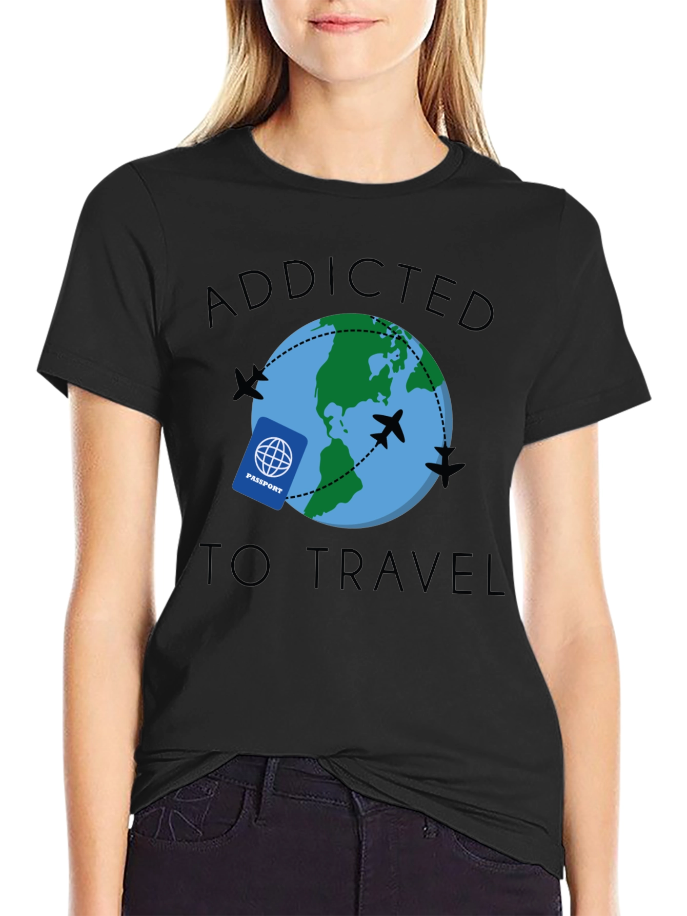 Addicted to Travel Graphic T-Shirt