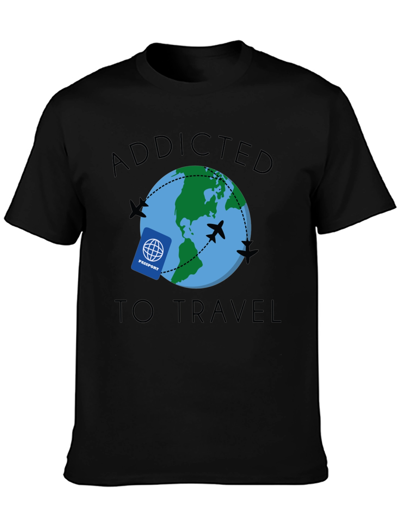 Addicted to Travel Graphic T-Shirt