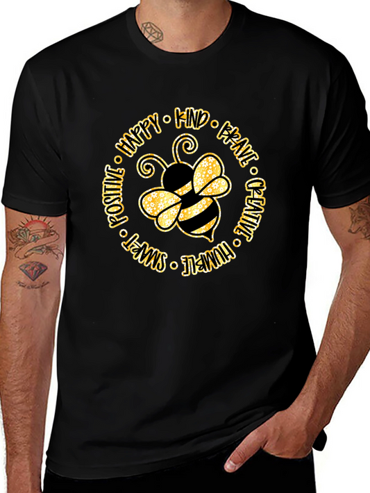 Bee Kind Graphic T-Shirt - Unisex Black Cotton Tee