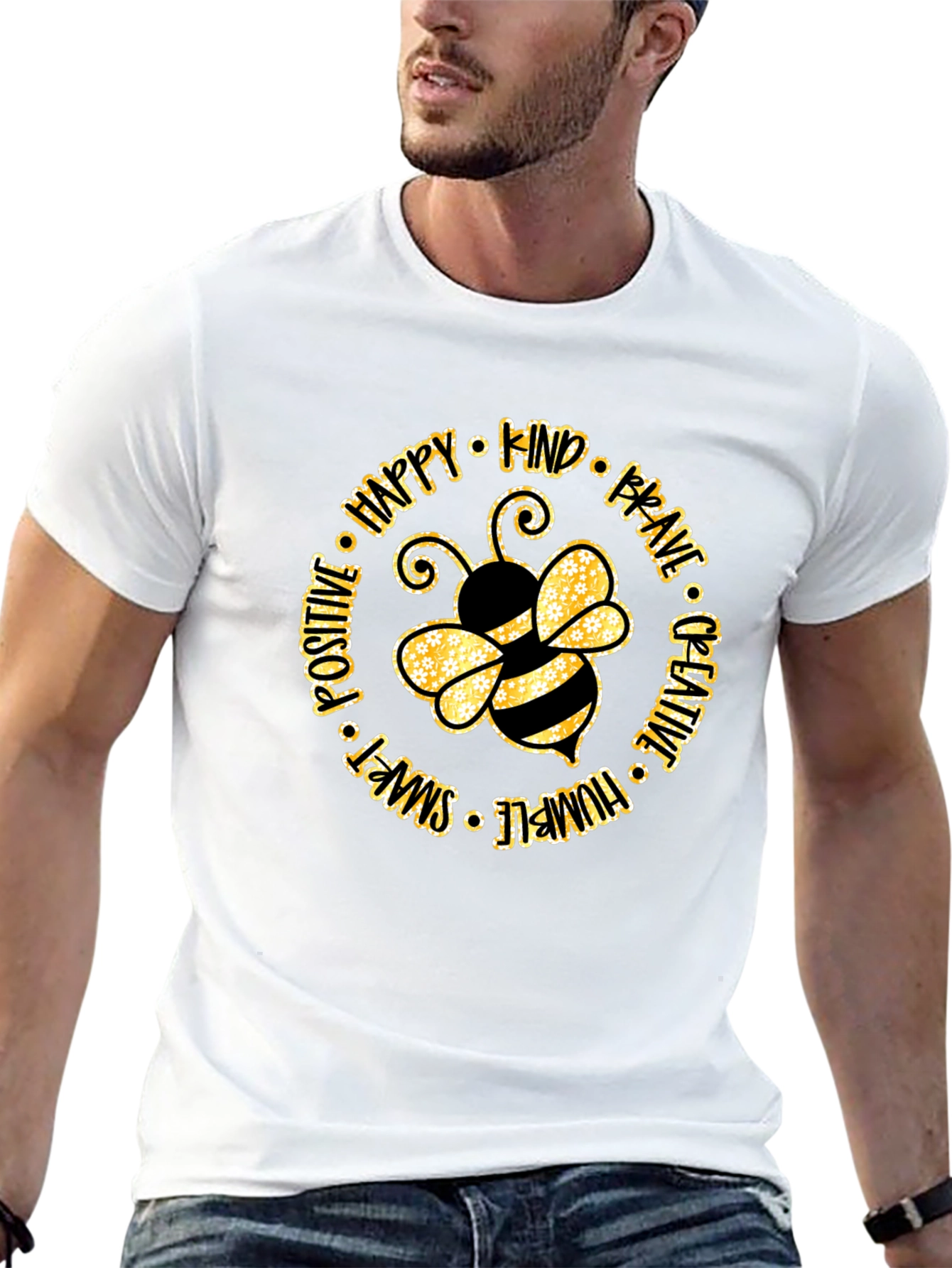 Bee Kind Graphic T-Shirt - Unisex Black Cotton Tee