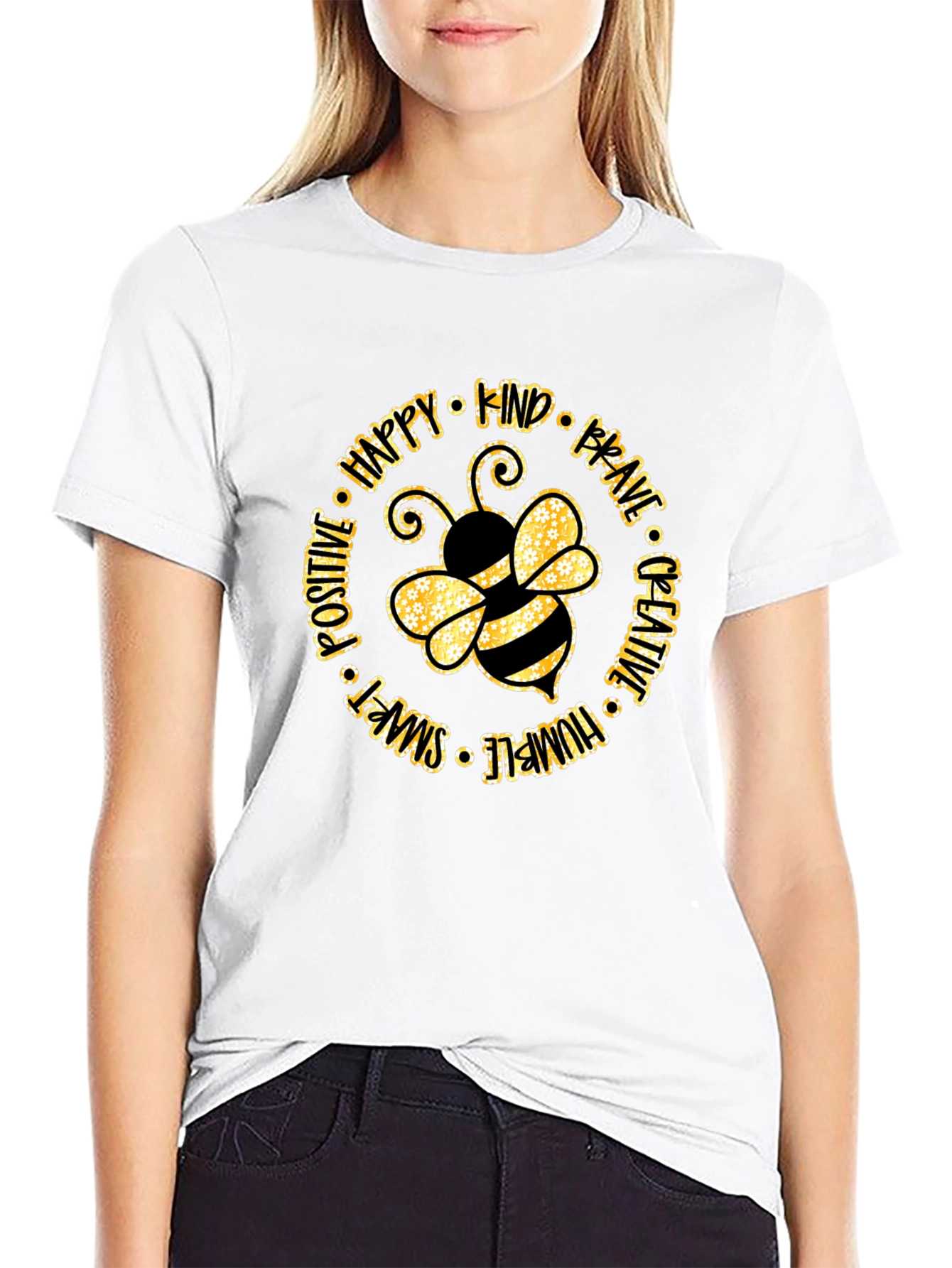 Bee Kind Graphic T-Shirt - Unisex Black Cotton Tee