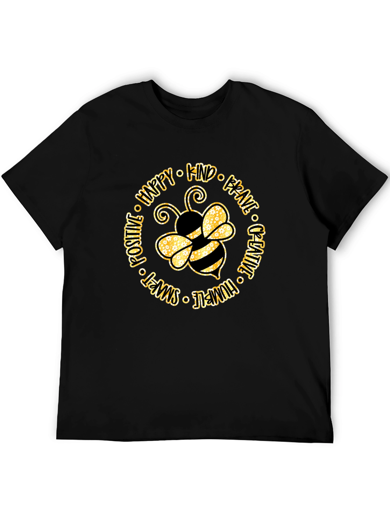 Bee Kind Graphic T-Shirt - Unisex Black Cotton Tee