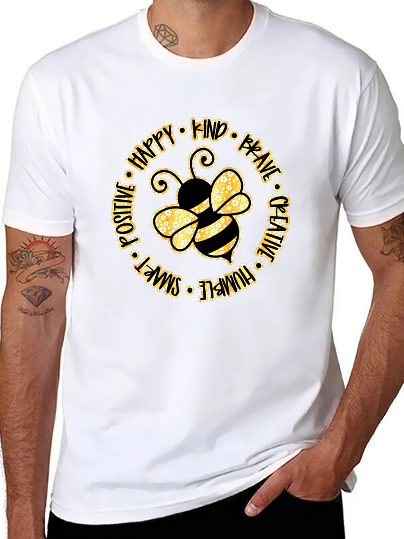 Bee Kind Graphic T-Shirt - Unisex Black Cotton Tee