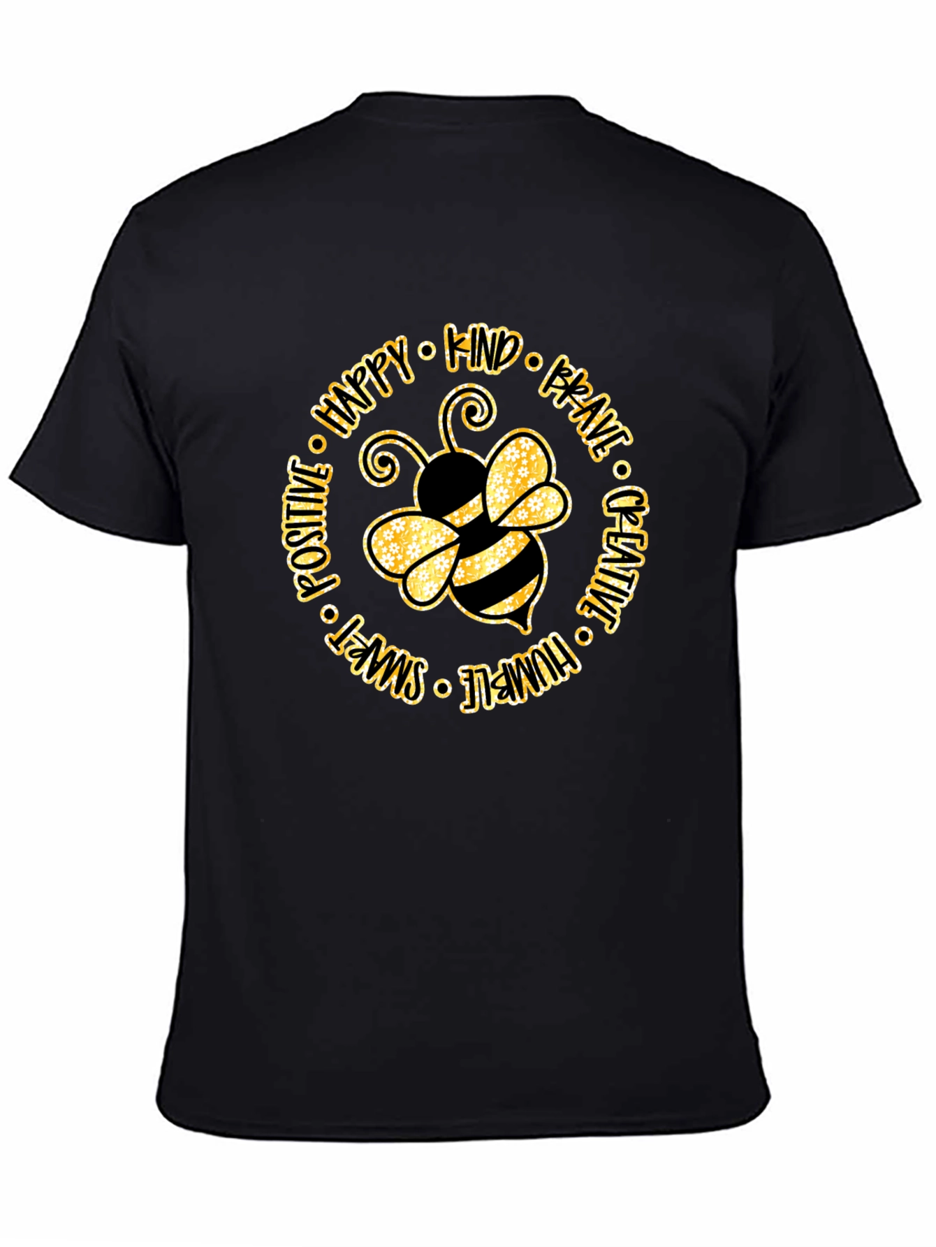 Bee Kind Graphic T-Shirt - Unisex Black Cotton Tee