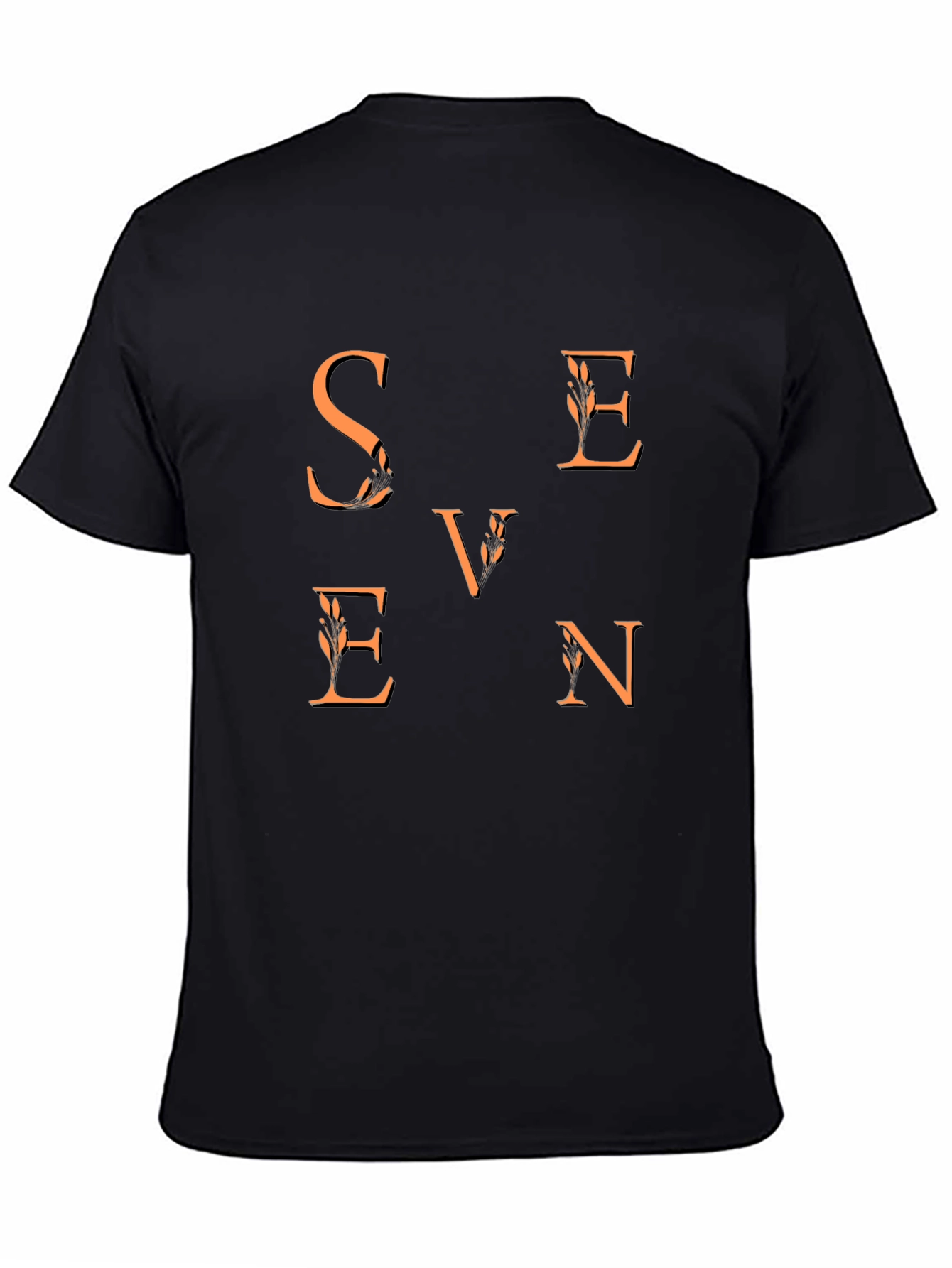 Seven Graphic Tee - Stylish Mens Black T-Shirt