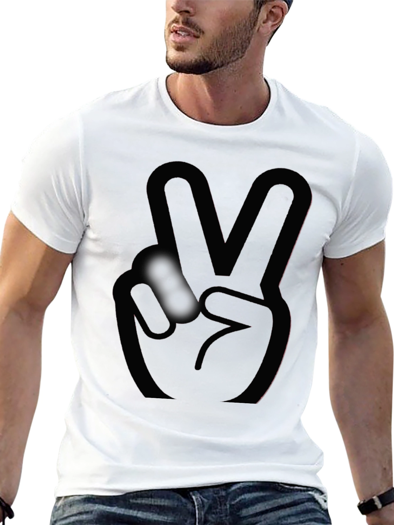 Peace Sign Black T-Shirt - Stylish and Comfortable