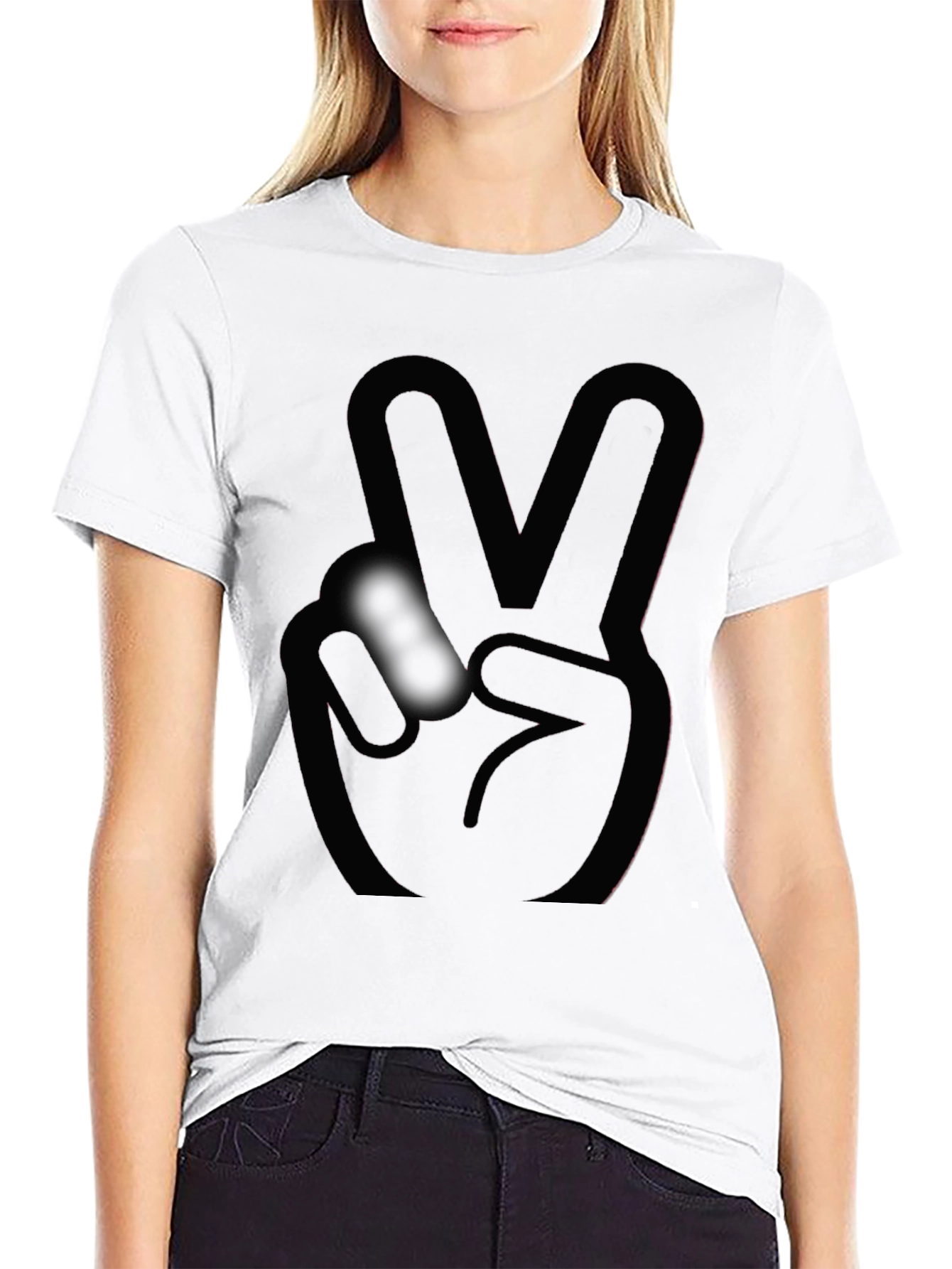 Peace Sign Black T-Shirt - Stylish and Comfortable