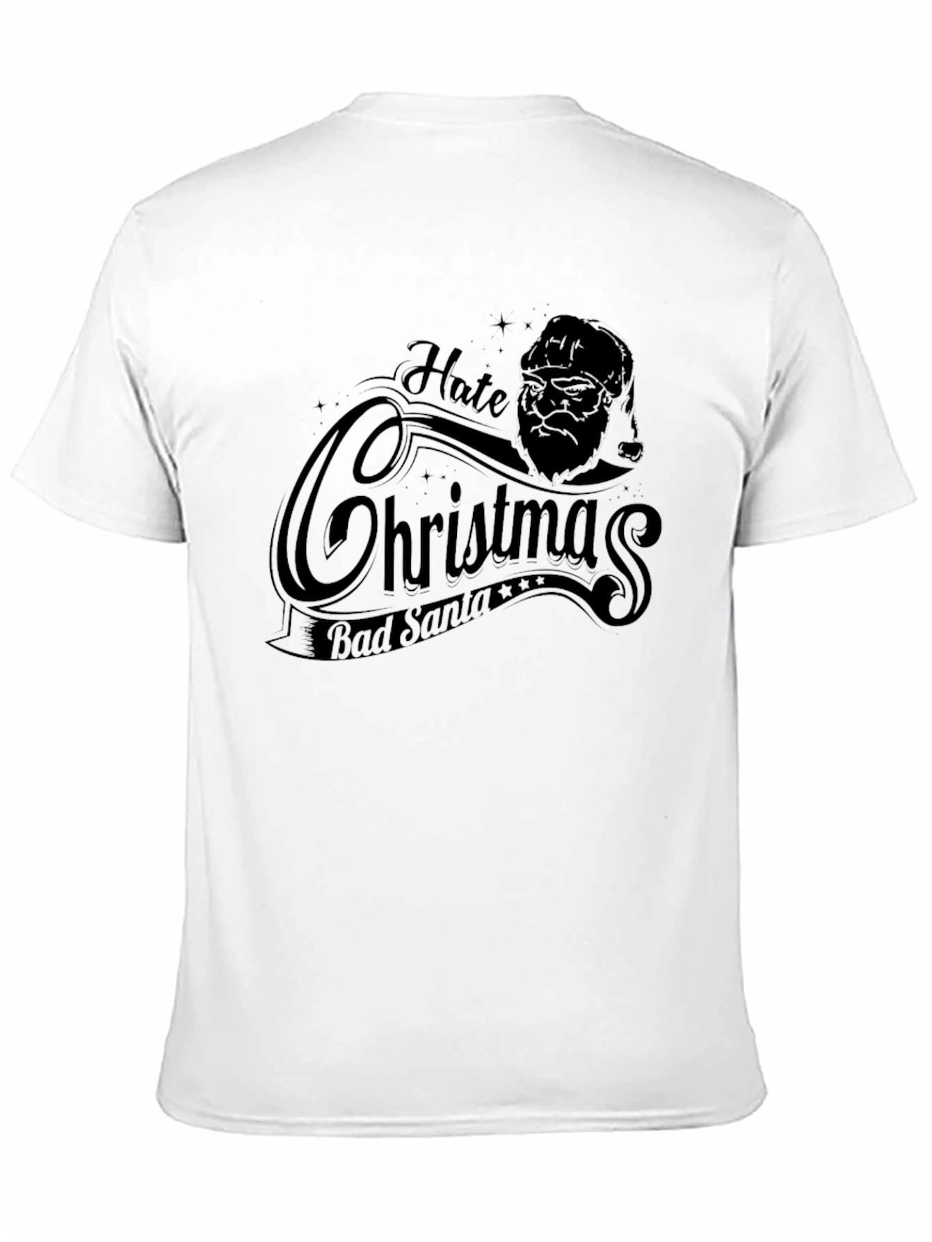 Hate Christmas Bad Santa Graphic T-Shirt