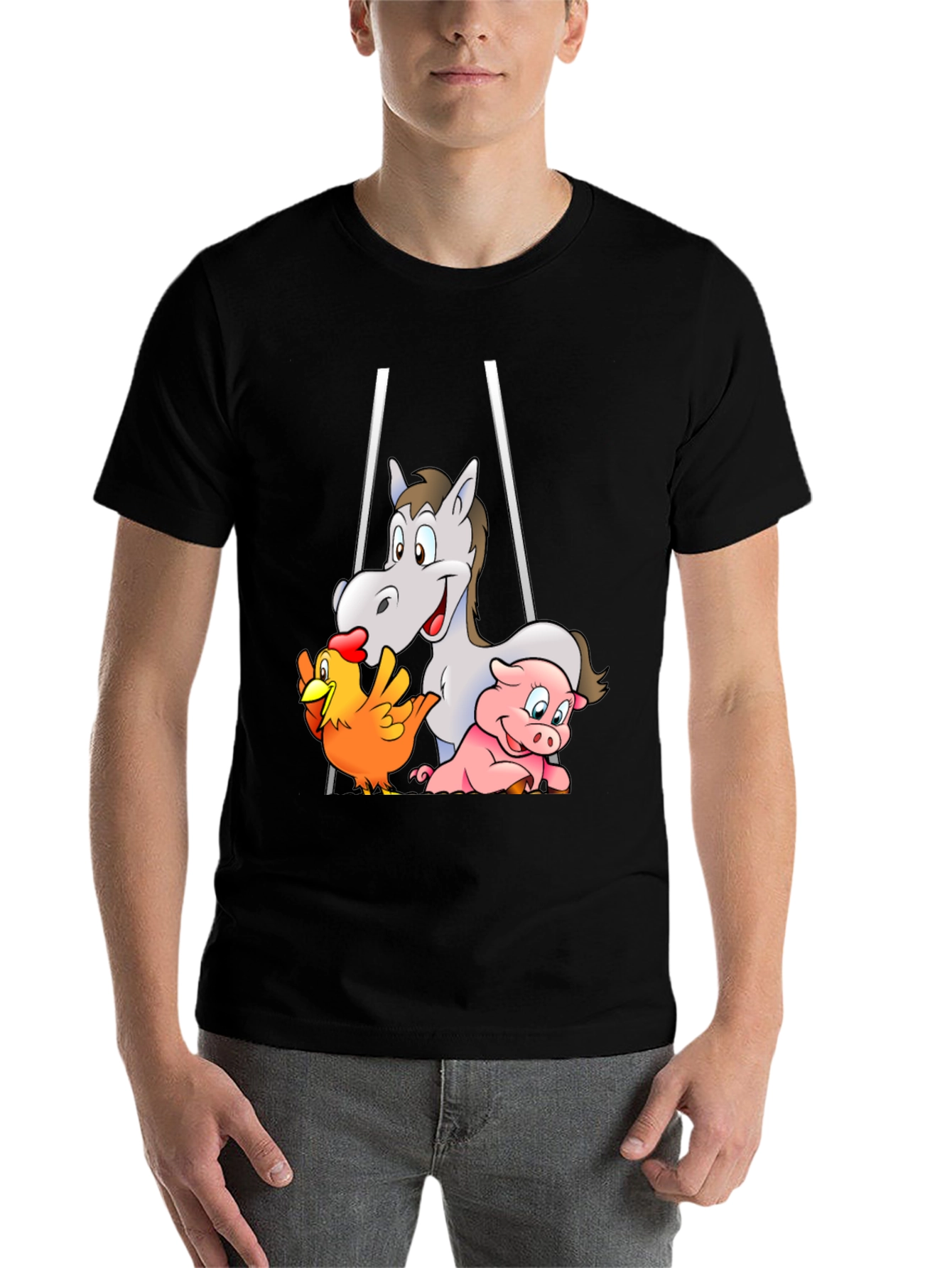 Farm Friends Cartoon T-Shirt