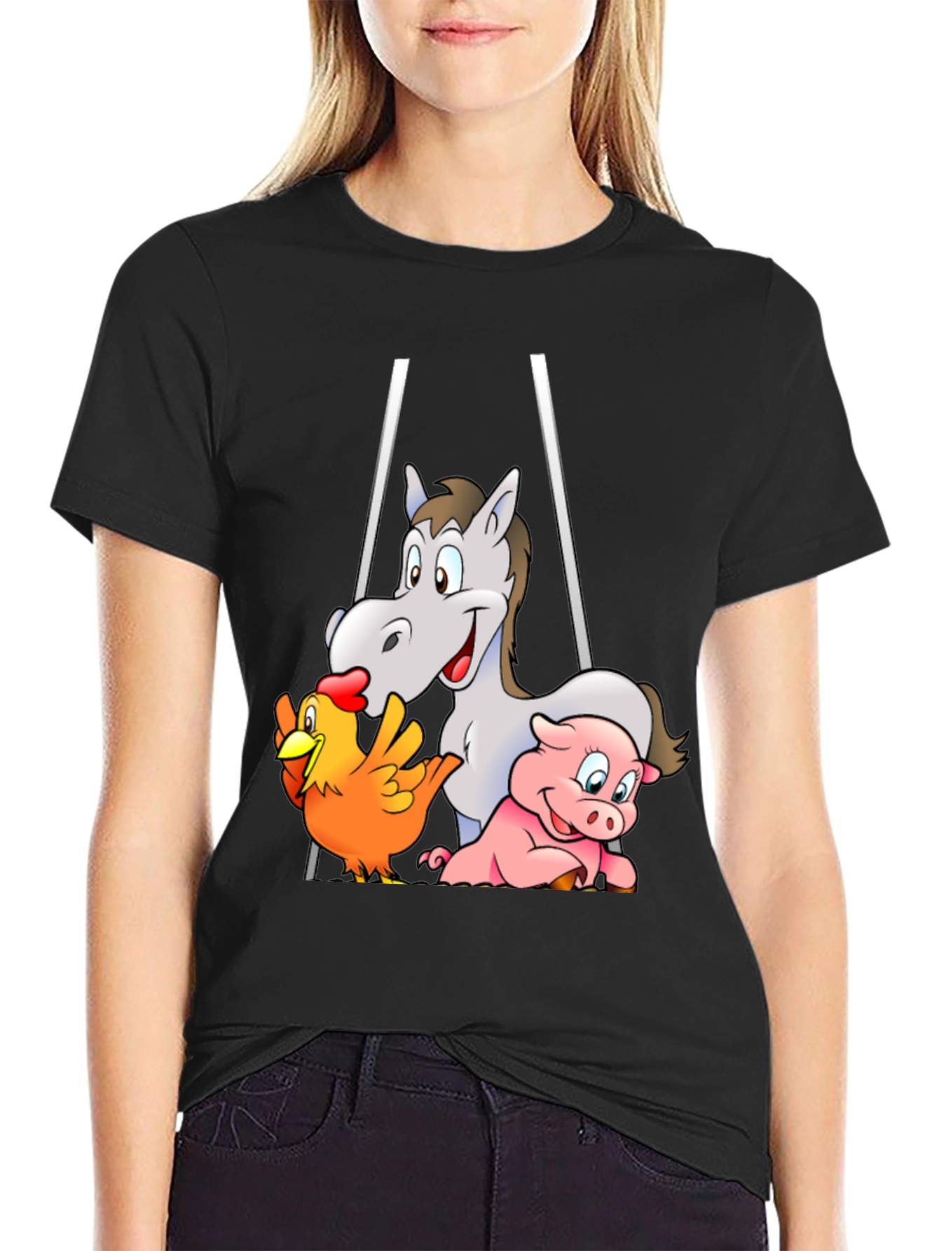 Farm Friends Cartoon T-Shirt