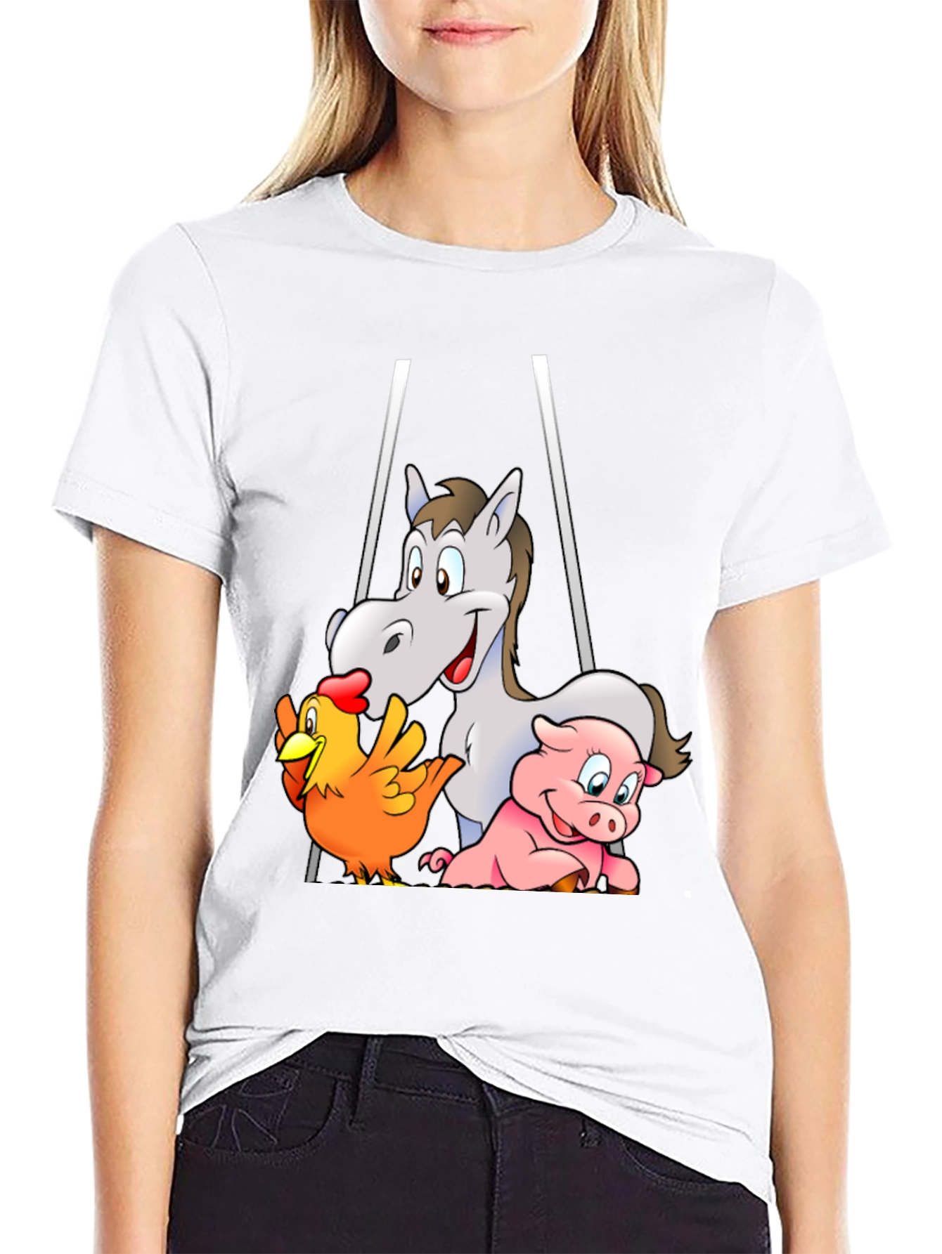 Farm Friends Cartoon T-Shirt
