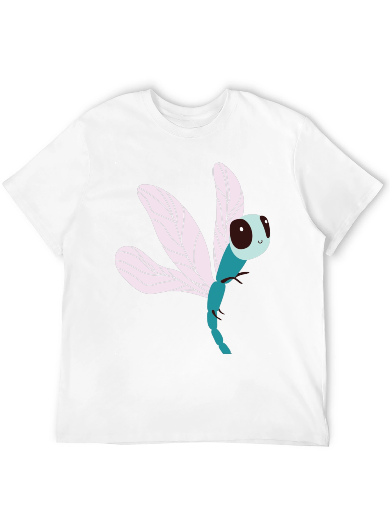 Dragonfly Graphic Print Black T-Shirt