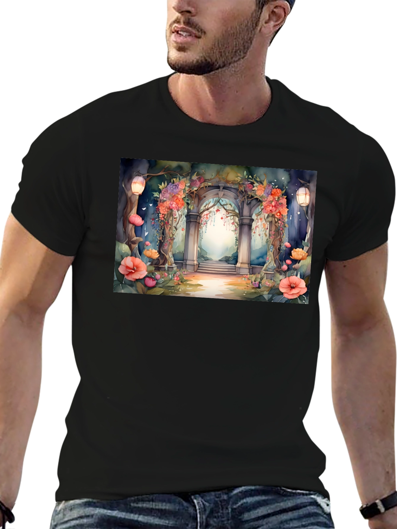 Floral Archway T-Shirt - Nature Inspired Graphic Tee