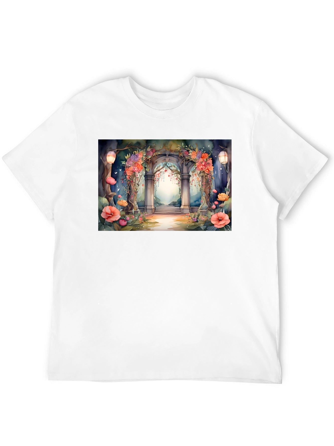 Floral Archway T-Shirt - Nature Inspired Graphic Tee