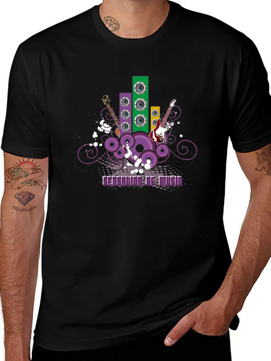 Music Lovers Graphic Tee - Black