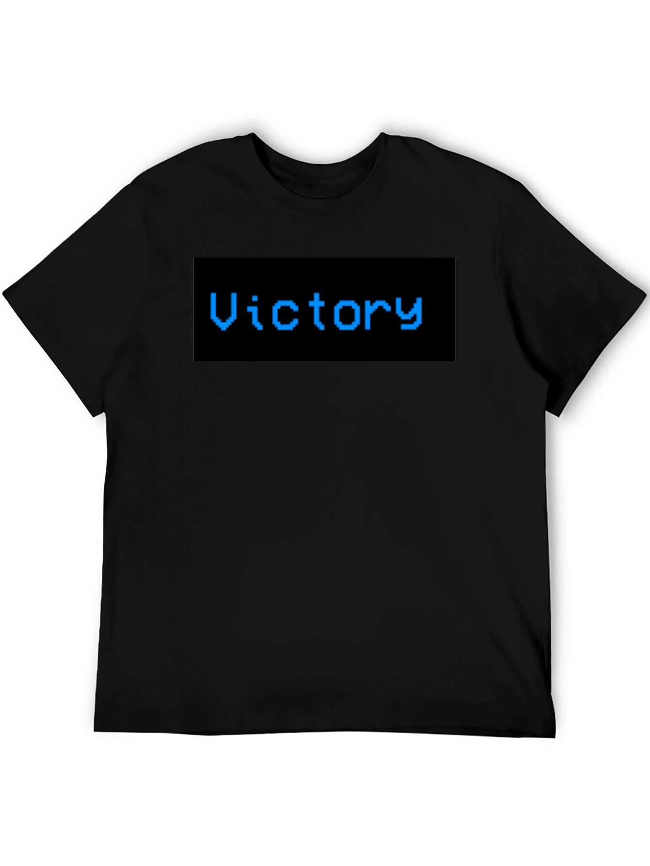 Victory Pixel Art T-Shirt - Classic Black Tee