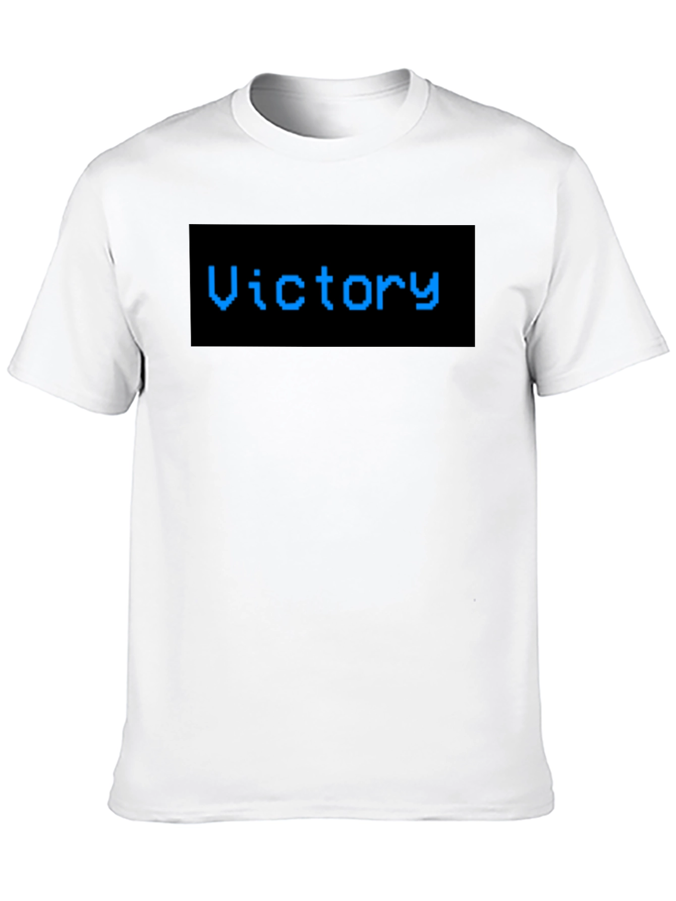 Victory Pixel Art T-Shirt - Classic Black Tee