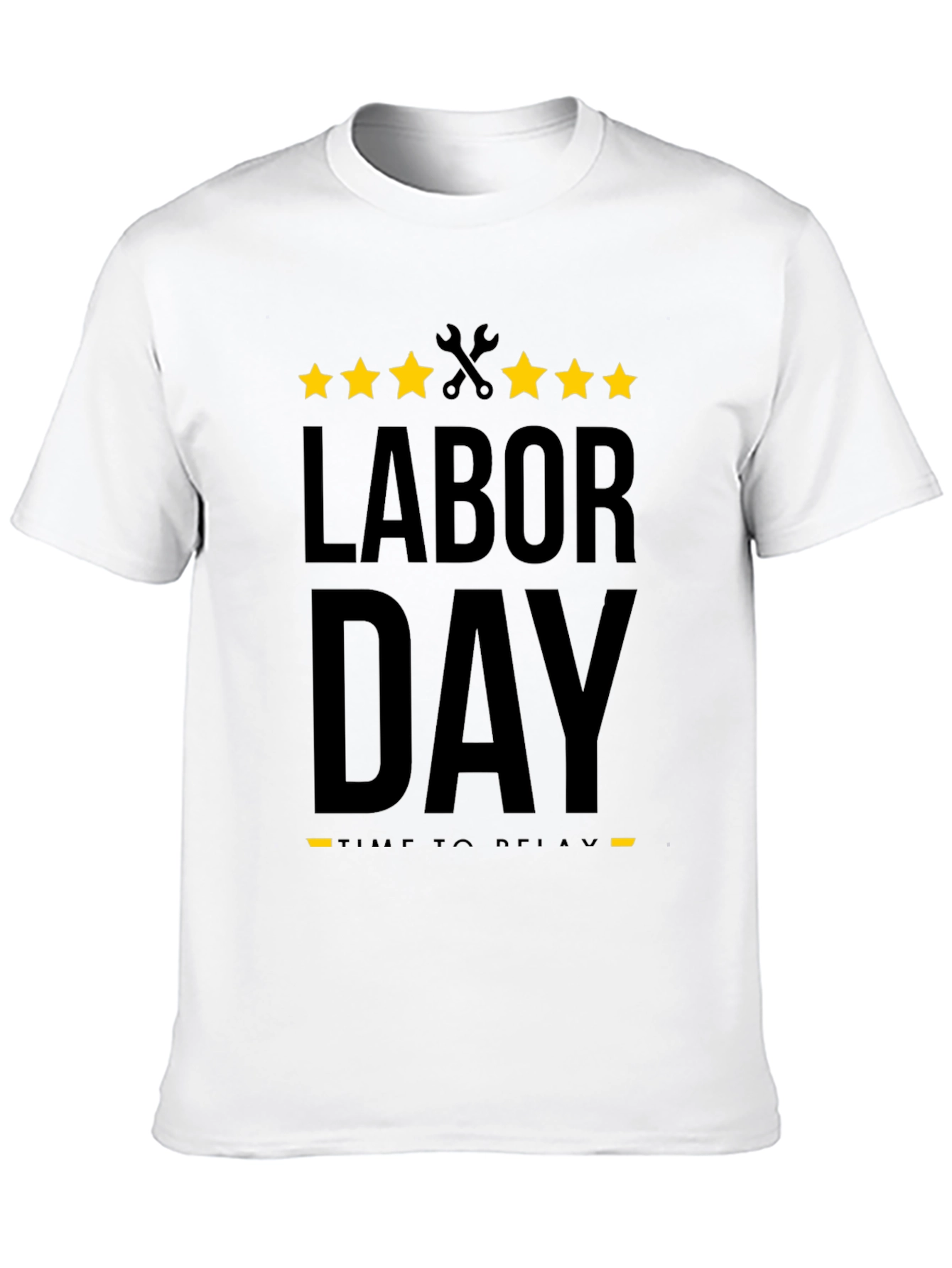 Labor Day Relax Time Black Graphic Tee