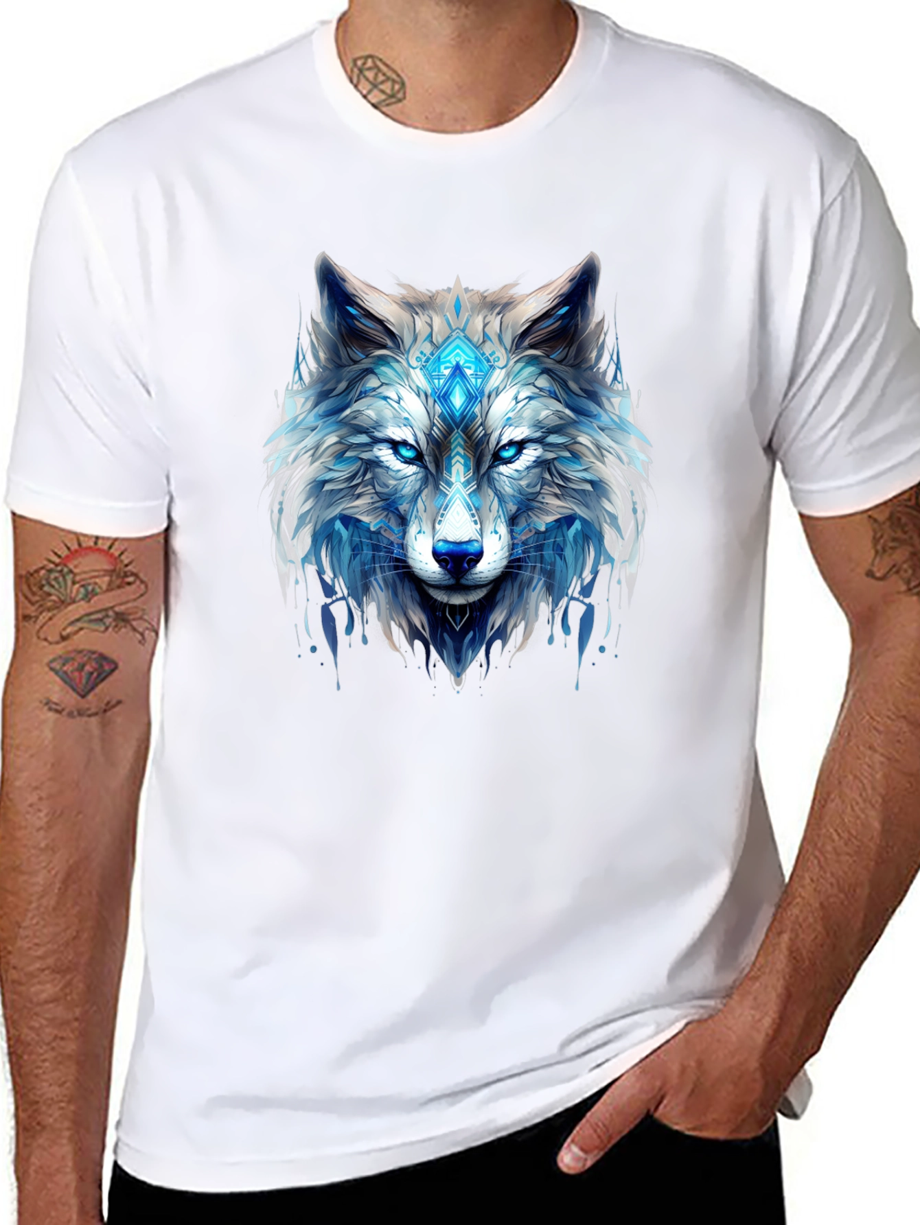 Cool Wolf Graphic Black T-Shirt