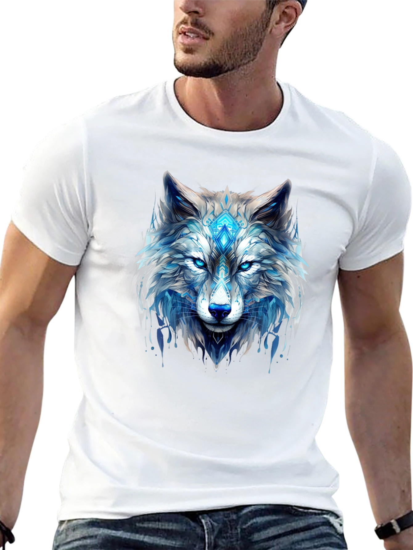 Cool Wolf Graphic Black T-Shirt