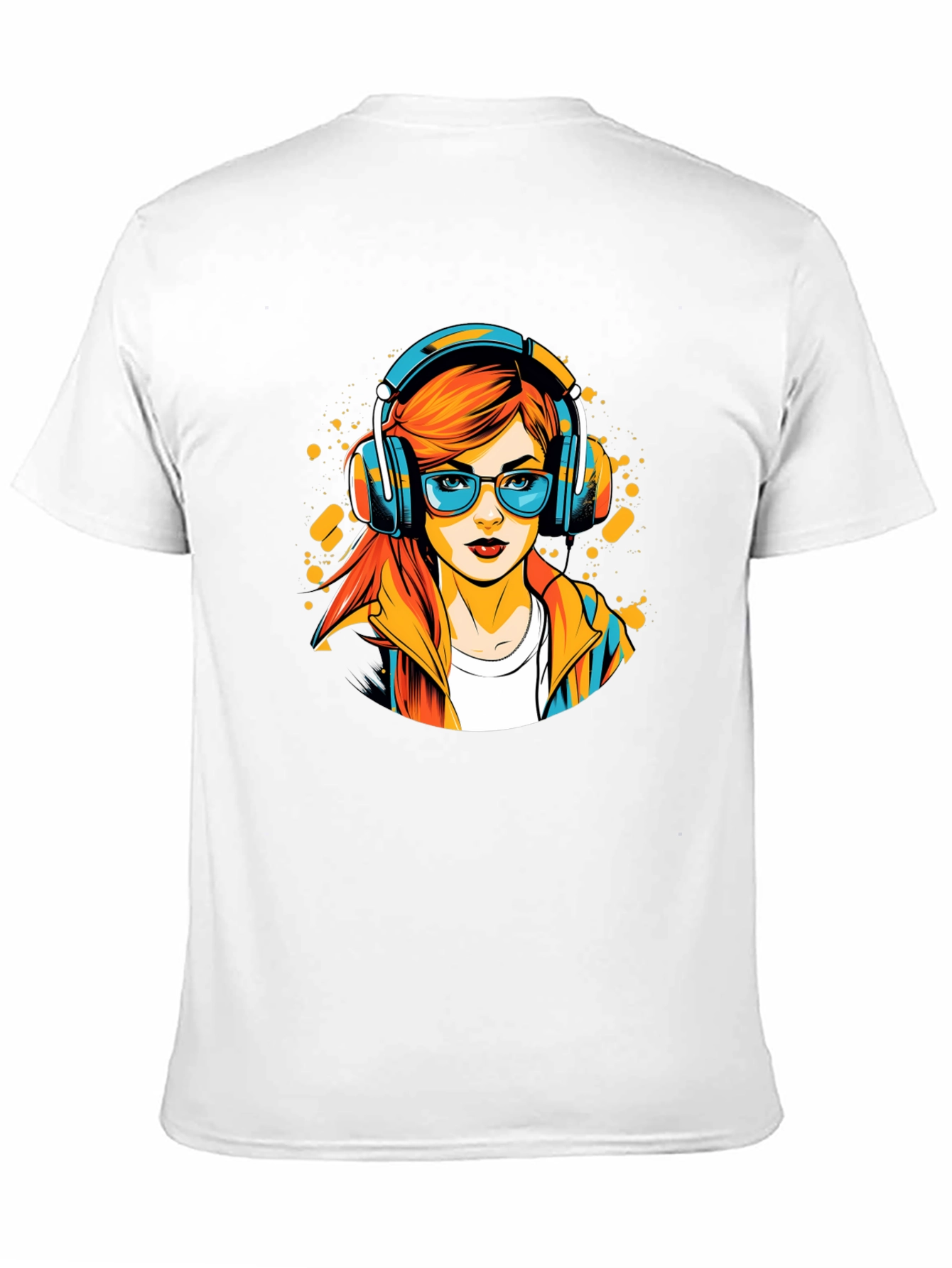 Stylish Black T-Shirt with Cool Girl Graphic
