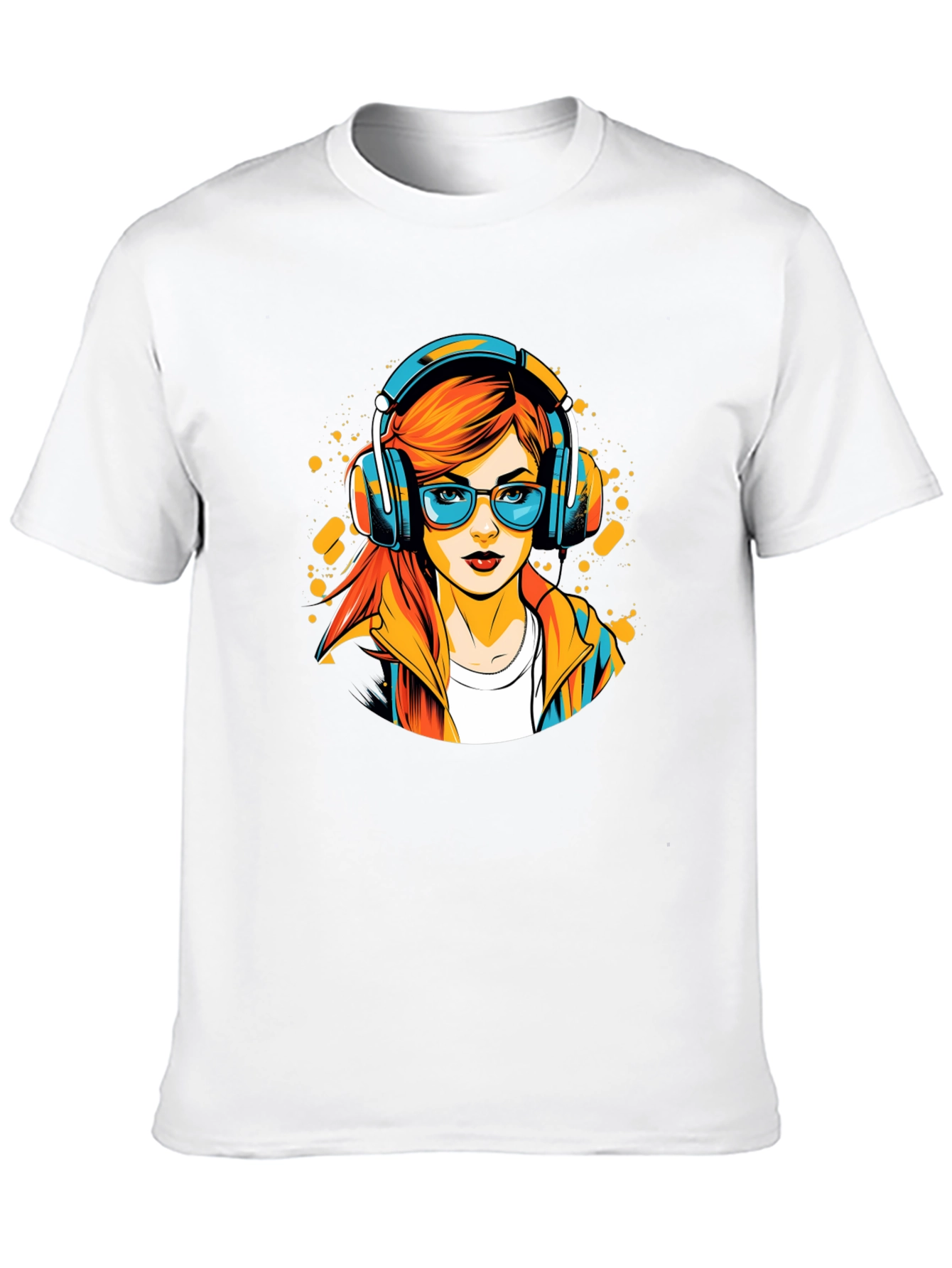 Stylish Black T-Shirt with Cool Girl Graphic
