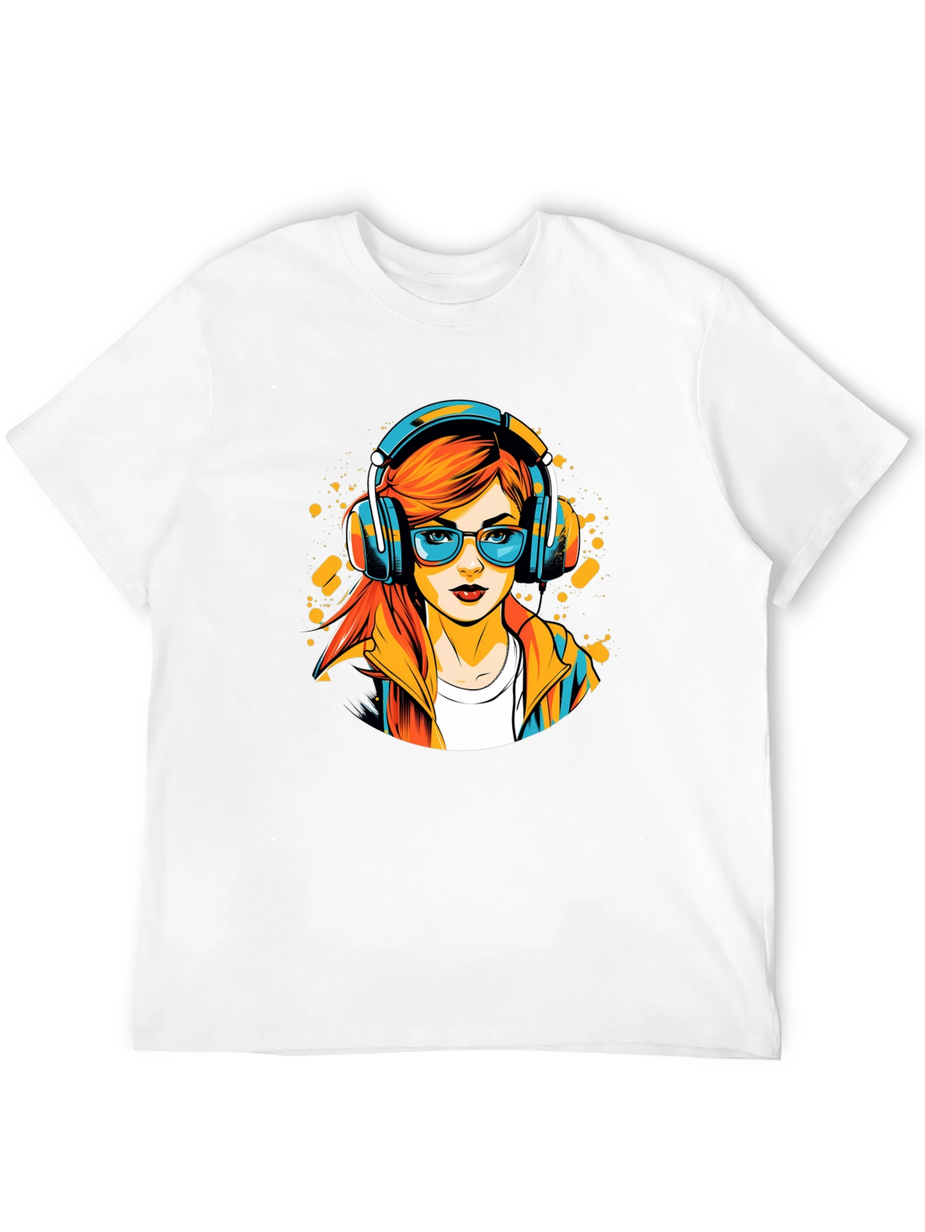 Stylish Black T-Shirt with Cool Girl Graphic