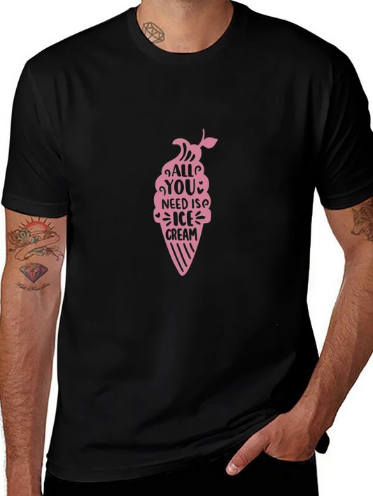 All You Need Is Ice Cream Black Tee
