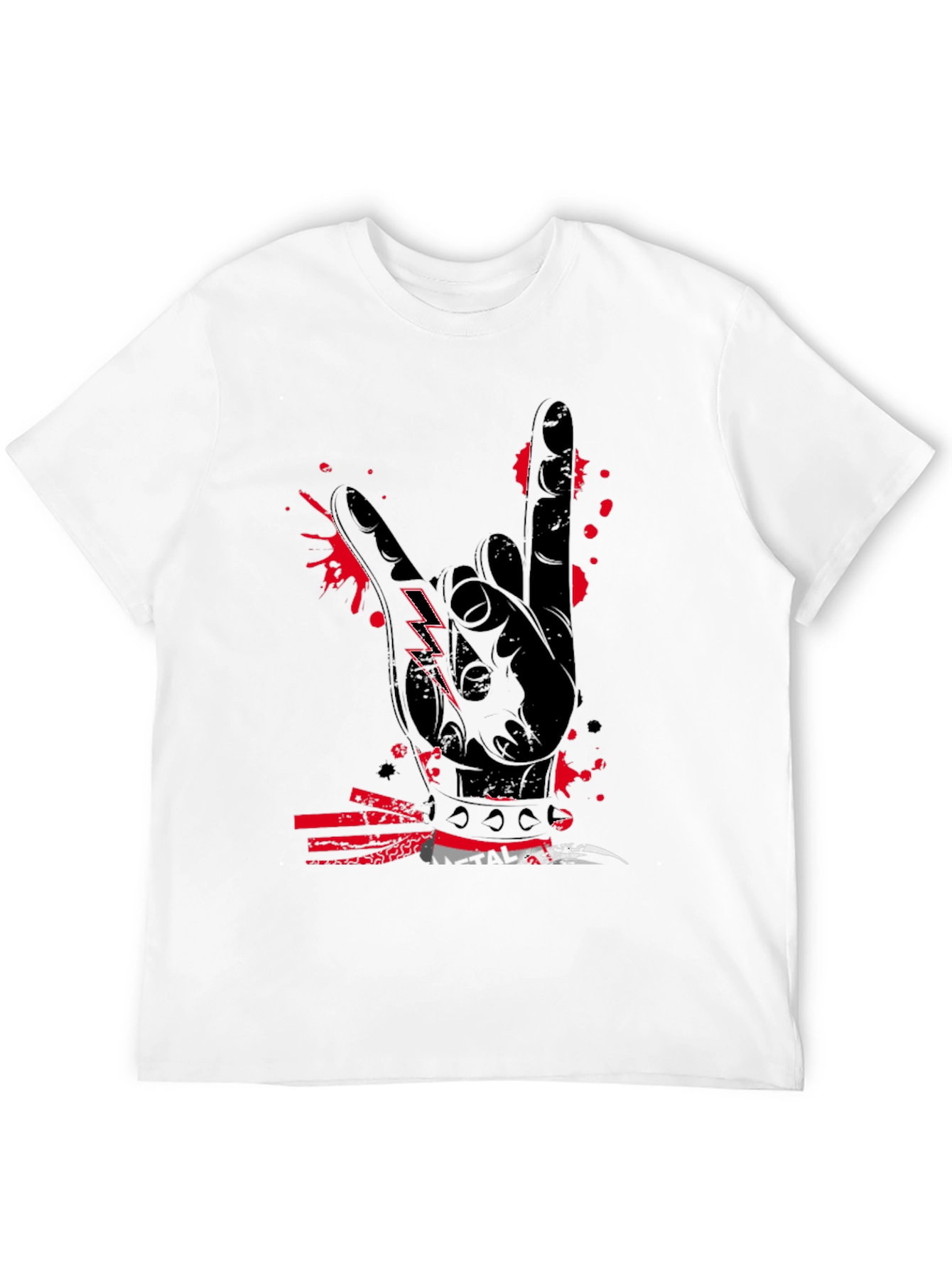 Rock On Graphic Tee - Black Cotton T-Shirt
