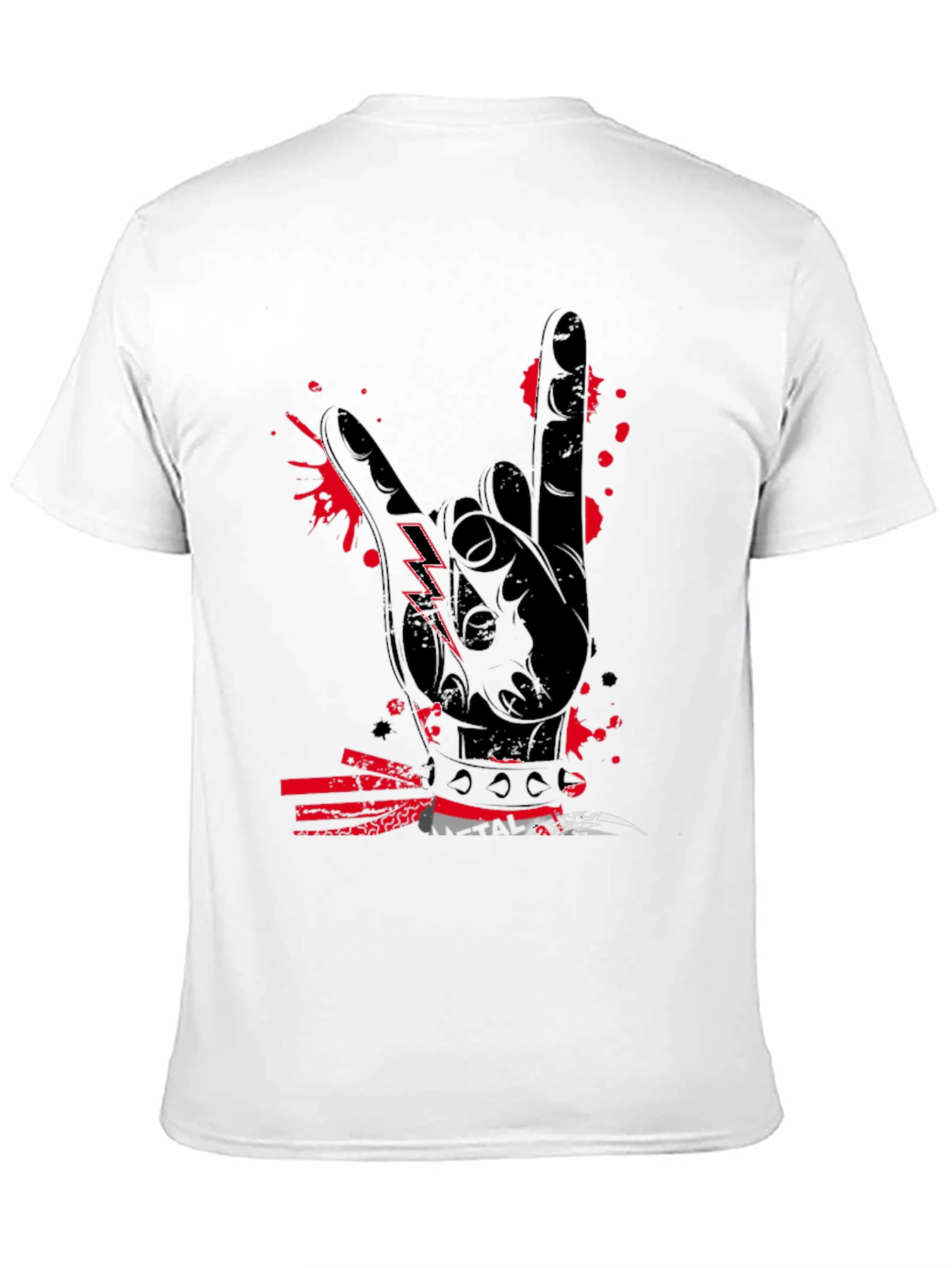 Rock On Graphic Tee - Black Cotton T-Shirt