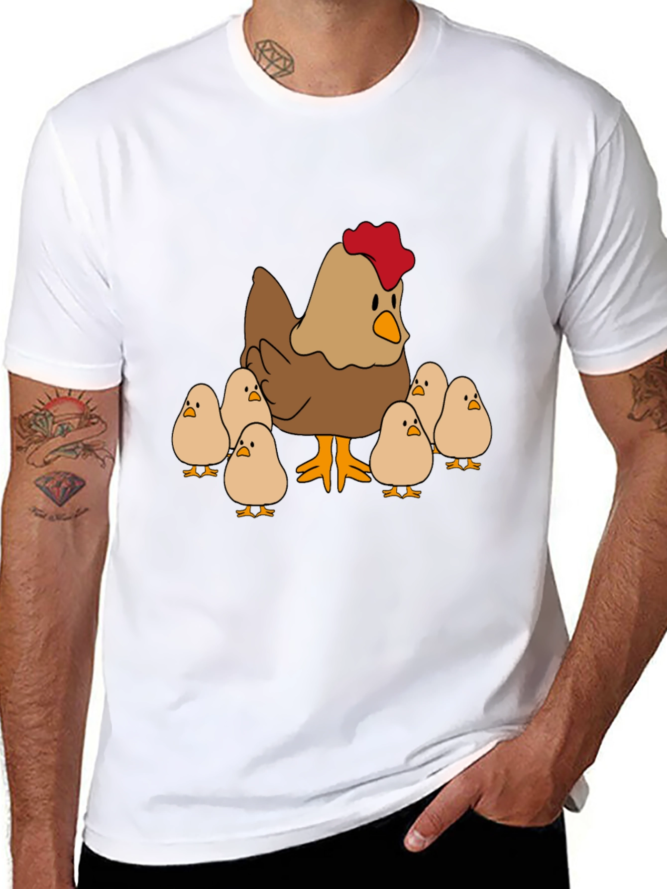 Cute Chicken and Chicks Graphic Tee