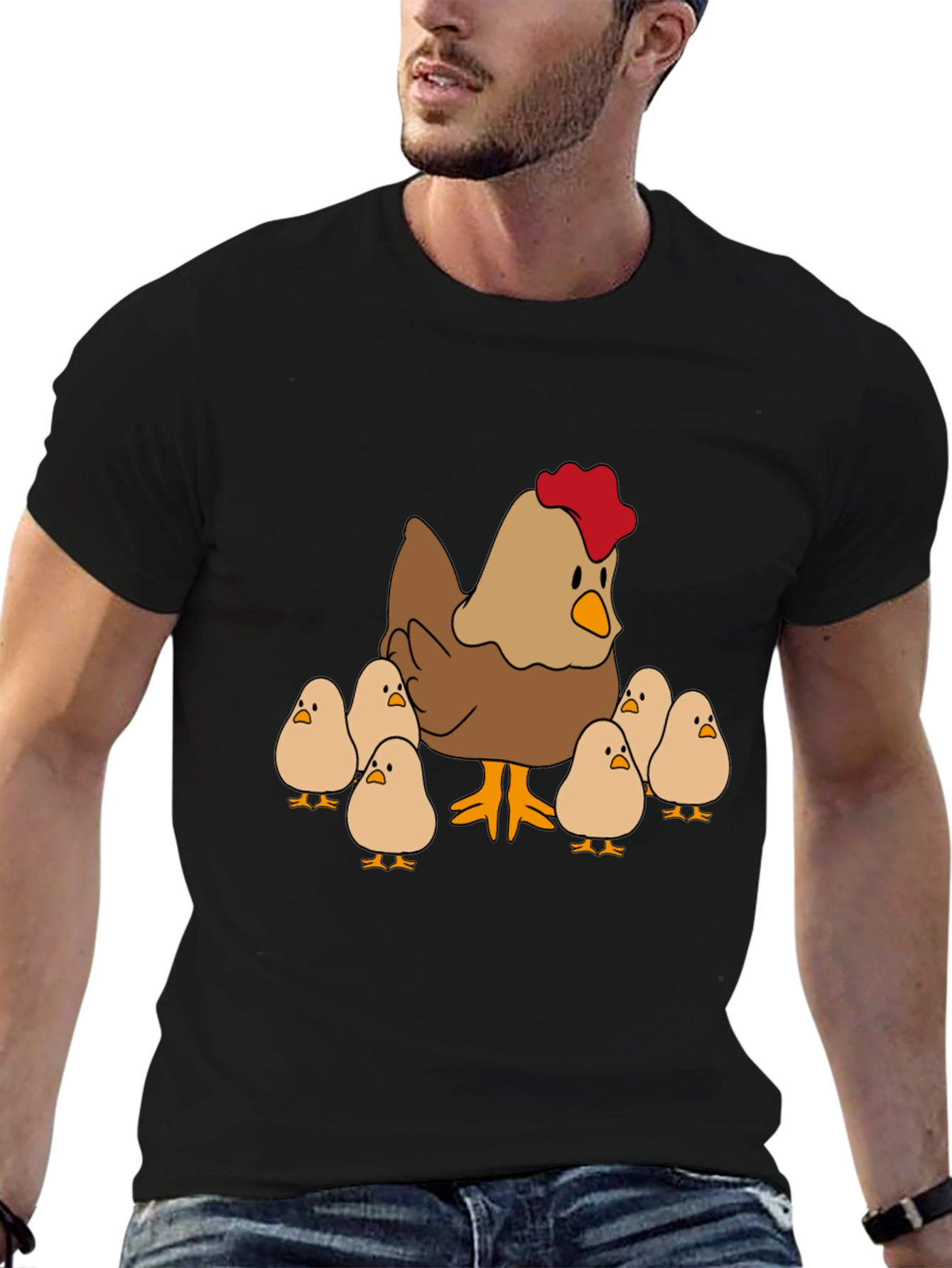 Cute Chicken and Chicks Graphic Tee