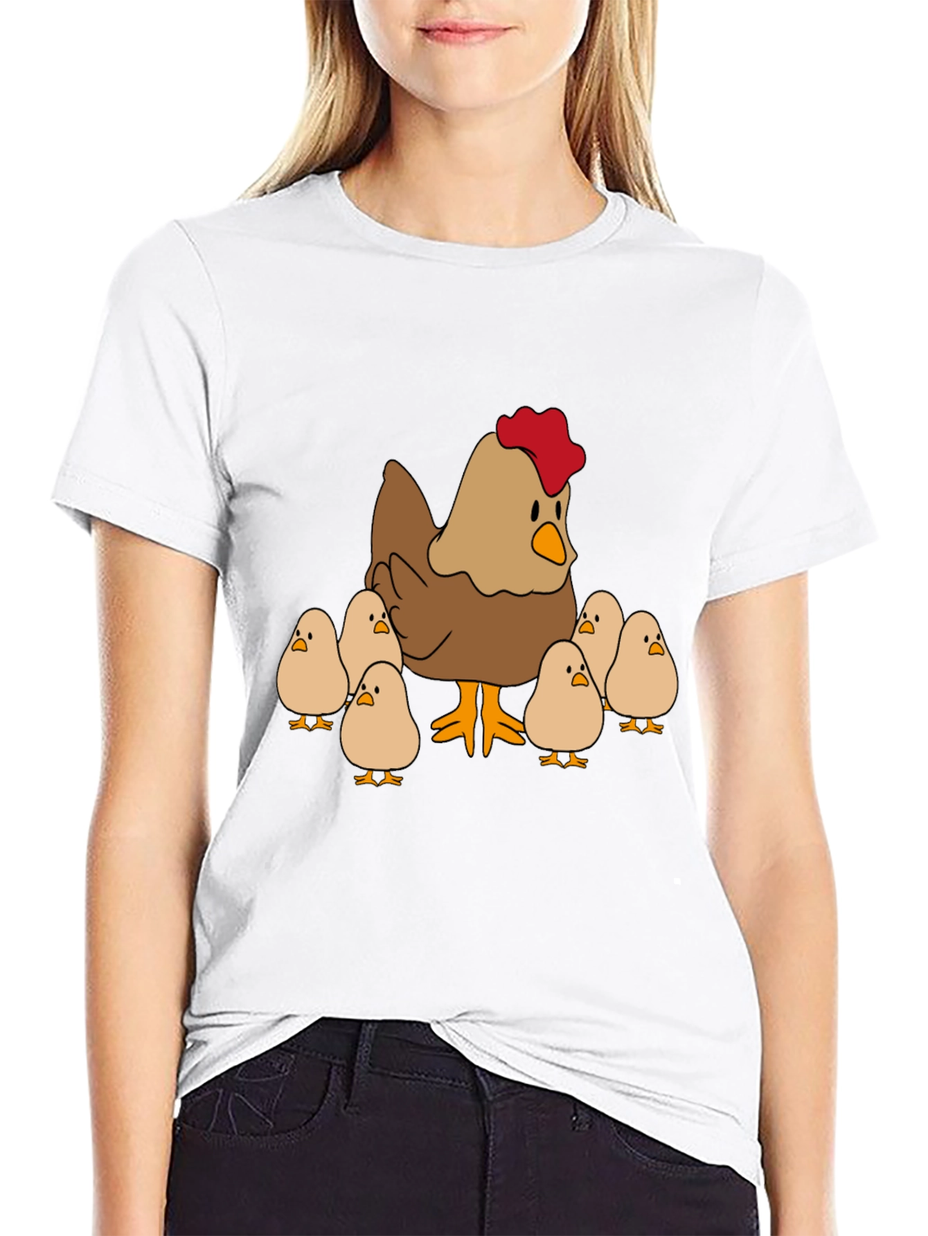 Cute Chicken and Chicks Graphic Tee