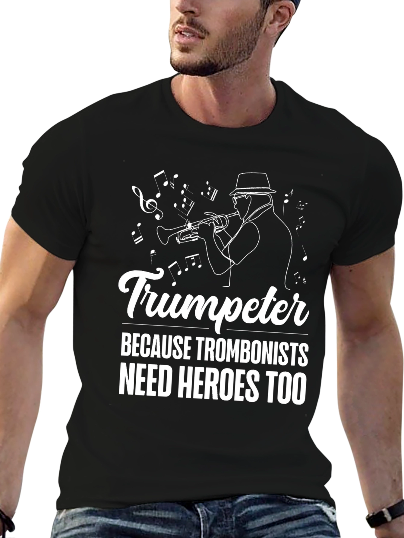 Trumpeter Hero Graphic Tee - Music Lover T-Shirt