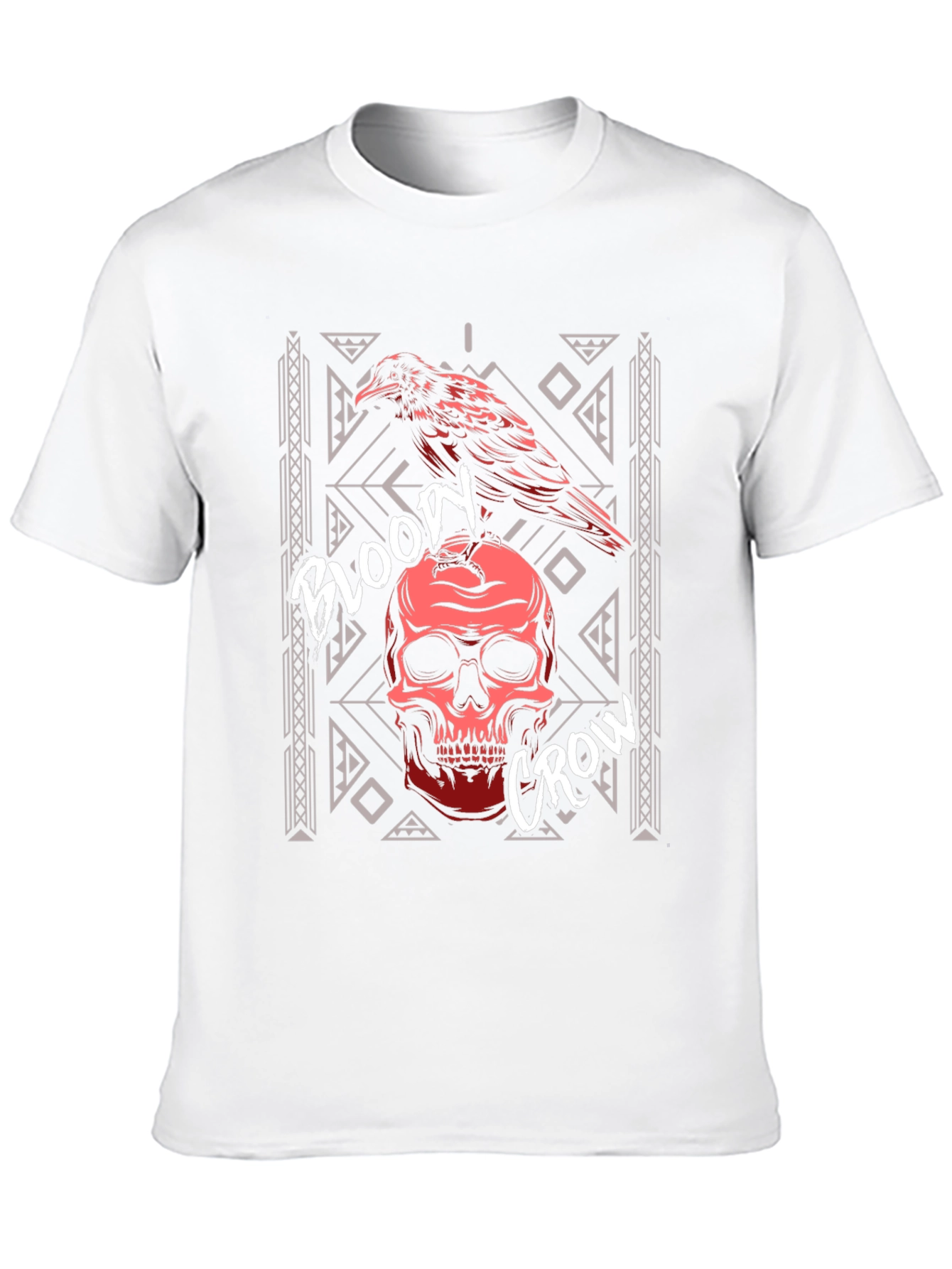Bloody Crow Skull T-Shirt - Gothic Style